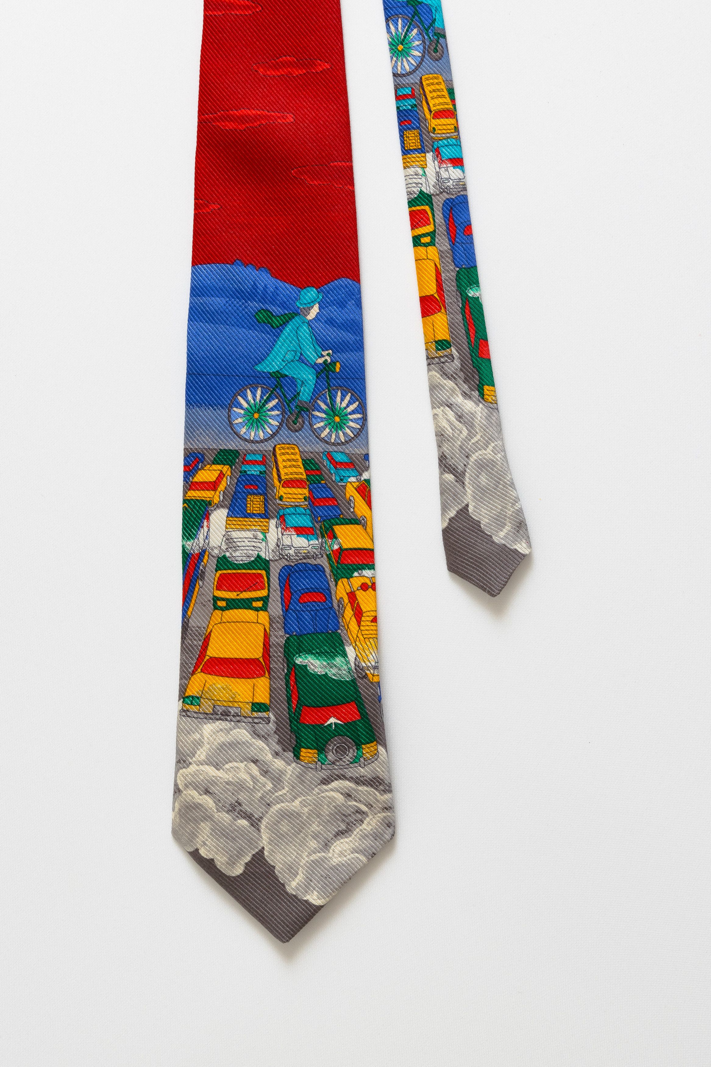 Vintage cars print Tie abstract pattern print necktie 035 Size ONE SIZE - 4 Thumbnail