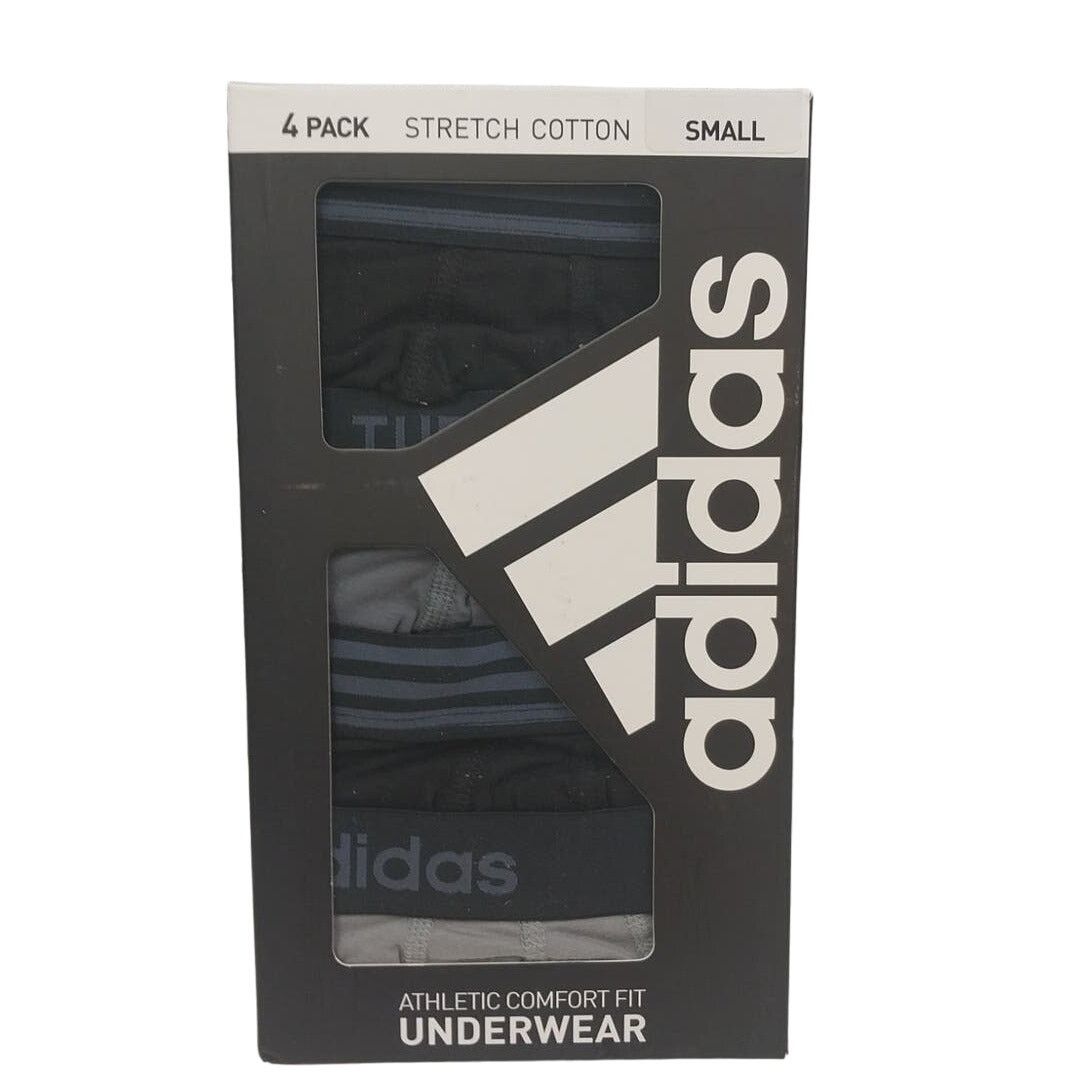 Adidas New Adidas Small 4 Pack Boxer Brief Athletic Comfort Fit Size 28 - 1 Thumbnail