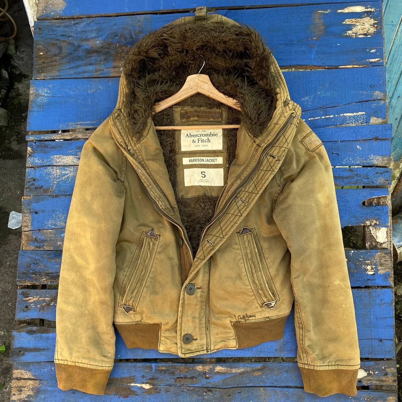 Abercrombie & Fitch × If Six Was Nine × Vintage Vtg Abercrombie&Fith Harrison  Jacket Sherpa Lined Sun Faded | Grailed