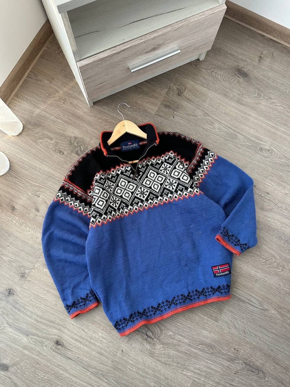 Vintage Vintage Nordstrikk Norway Wool Knit Blue Sweater Size US M / EU 48-50 / 2 - 14 Thumbnail