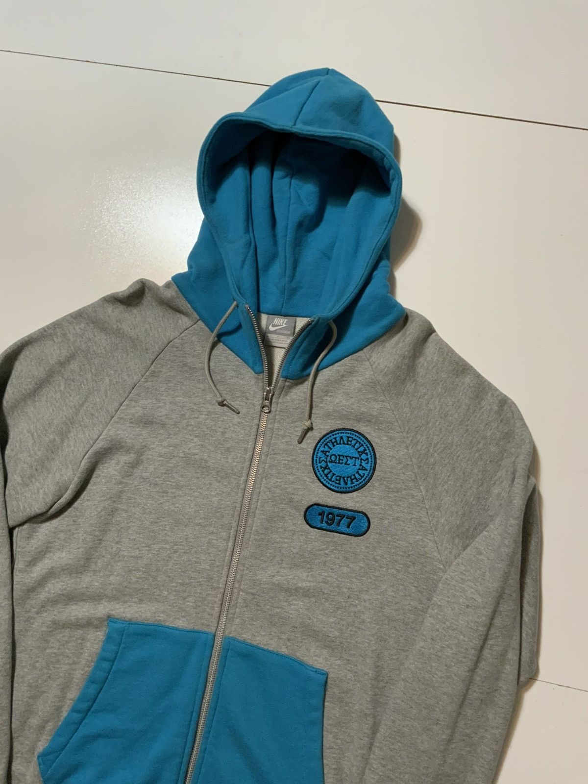 Nike Nike NSW Greek Letter Fraternity Alpha Aw77 1977 Zip Hoodie Size US S / EU 44-46 / 1 - 3 Thumbnail