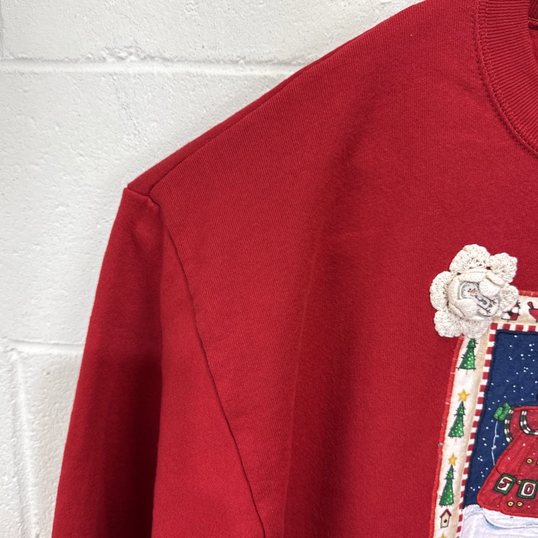 Jerzees VINTAGE JERZEES Sweatshirt Crewneck Woman XL Red Christmas Holiday Graphic Print Size XL / US 12-14 / IT 48-50 - 6 Thumbnail