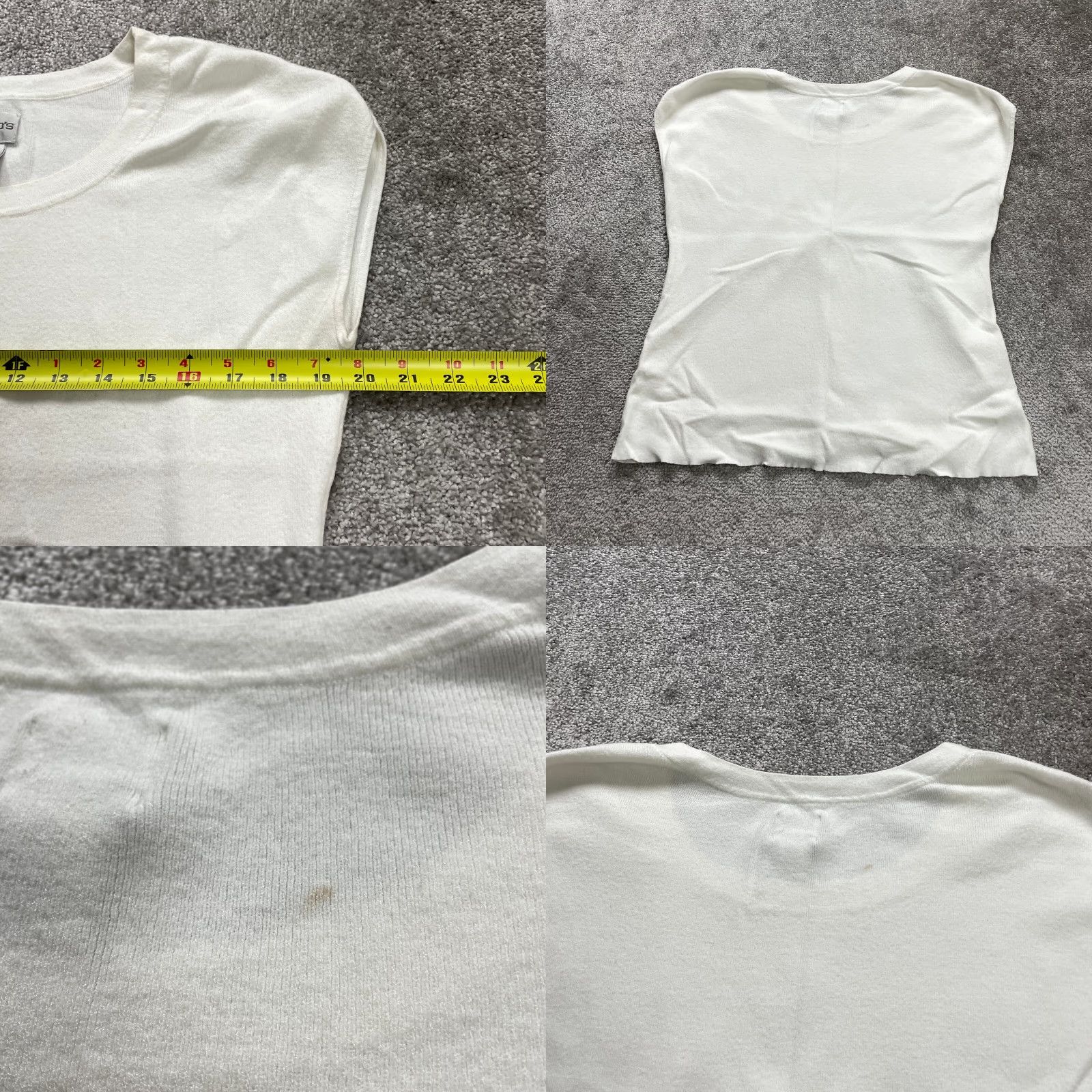 Vintage VINTAGE Chico's Womens T-Shirt Shirt M White Short Sleeve Knit Casual Top Summer 2020s Size M / US 6-8 / IT 42-44 - 8 Thumbnail