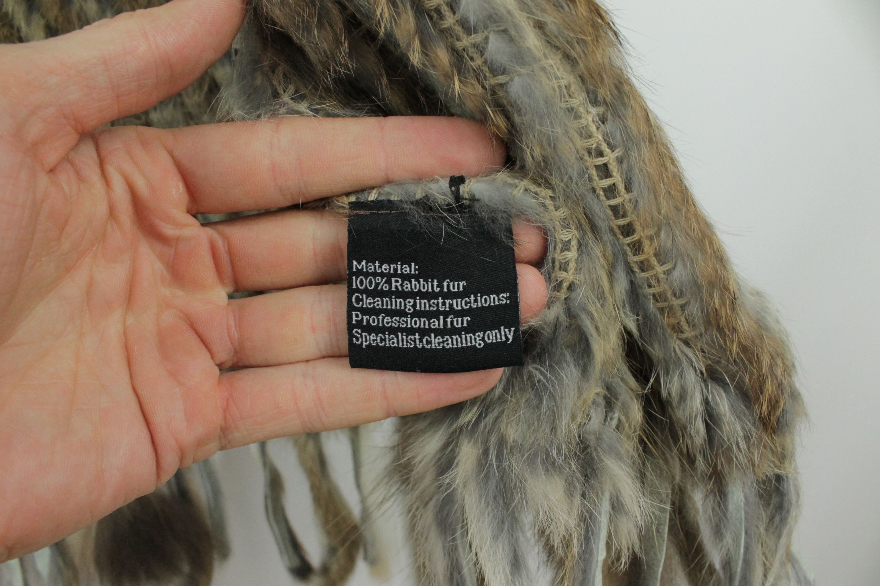 Other Natural Dark Fur Rabbit Vest Size M / US 6-8 / IT 42-44 - 11 Thumbnail