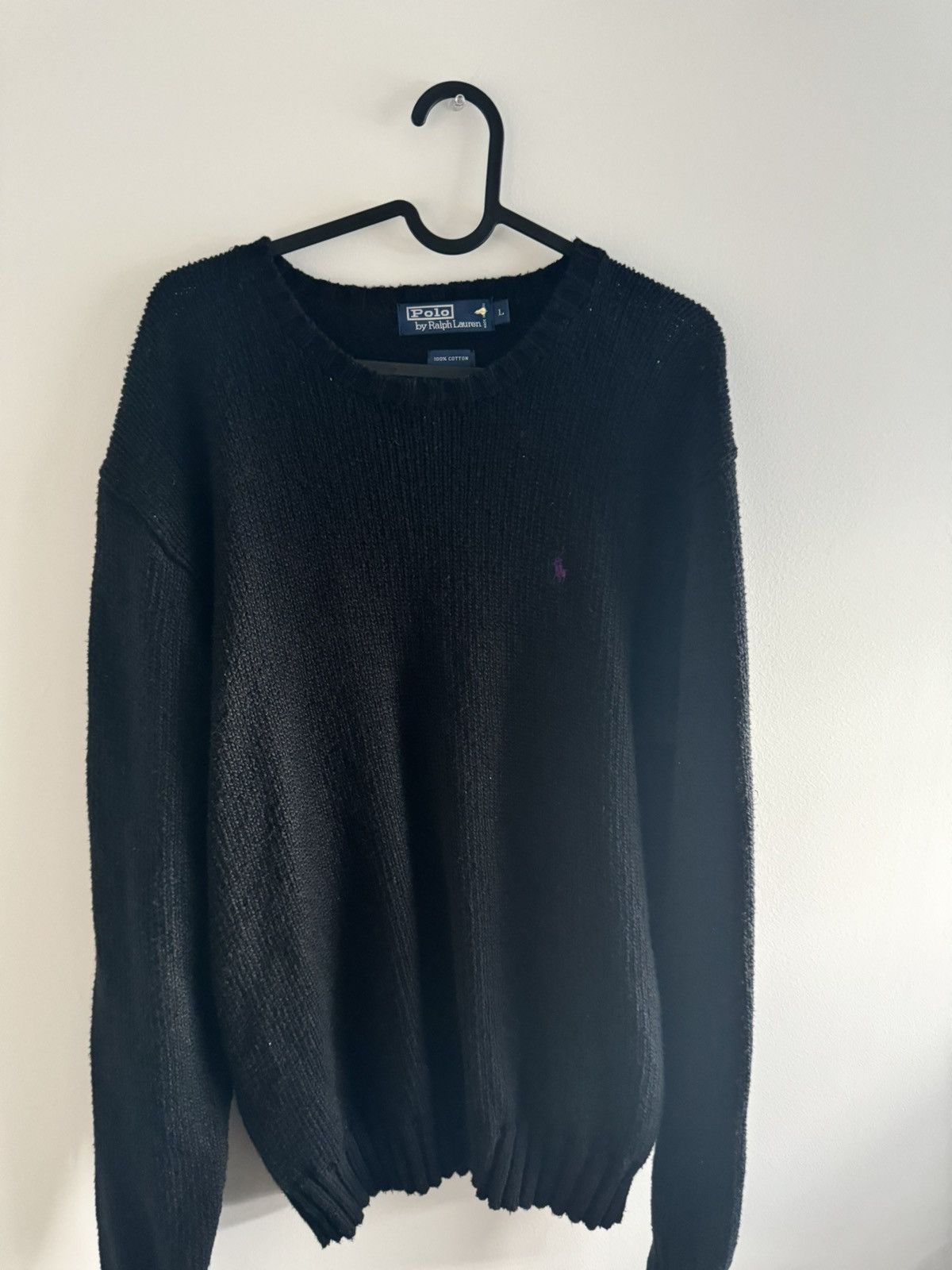 Polo Ralph Lauren Polo Knit Sweater - Black/Purple Size US L / EU 52-54 / 3 - 2 Thumbnail