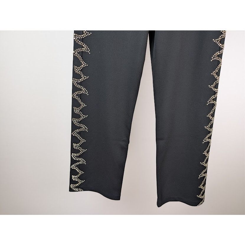 Celine o1rshd1 Logo-Print Studded Jersey Sweatpants in Black Size US 32 / EU 48 - 4 Thumbnail
