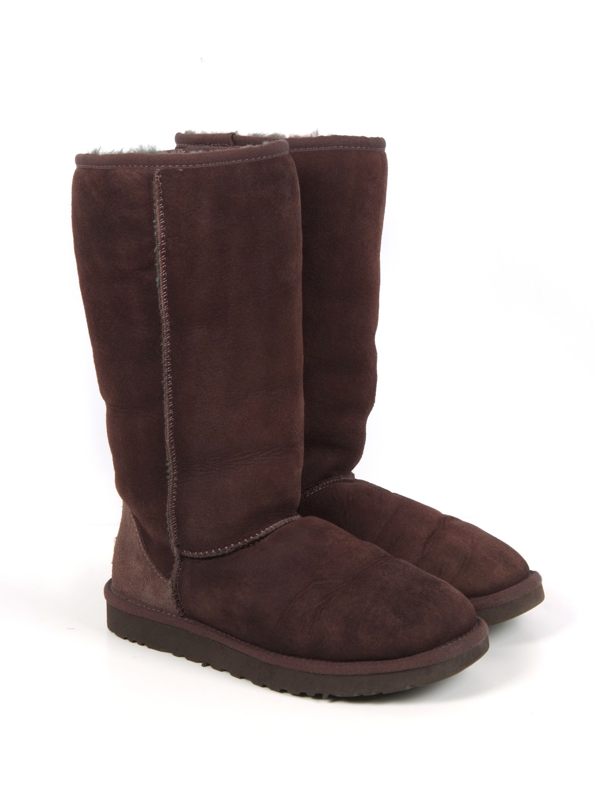Genuine Leather × Ugg True Real Sheepskin UGG Classic Tall Shearling Winter Boots Size US 7 / IT 37 - 2 Thumbnail