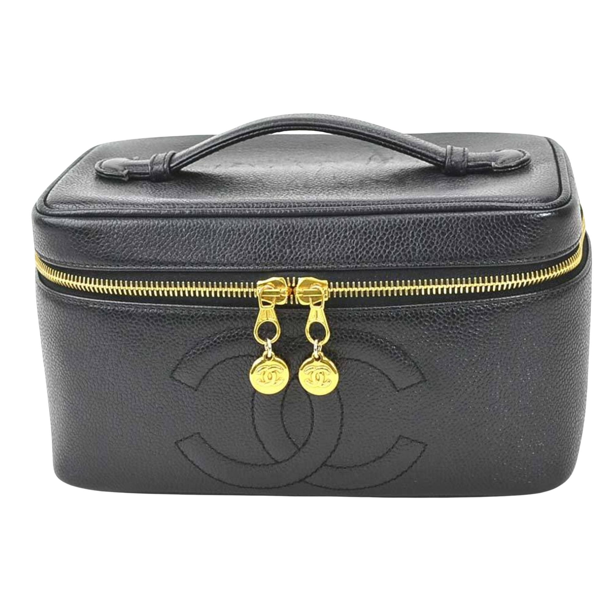 image of Chanel Vanity Handbag in Black, Women's
