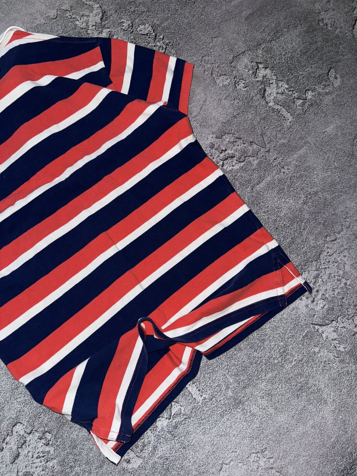 Polo Ralph Lauren × Vintage Polo Ralph Lauren S striped polo tee T-shirt rugby 🏉 Size US S / EU 44-46 / 1 - 13 Thumbnail