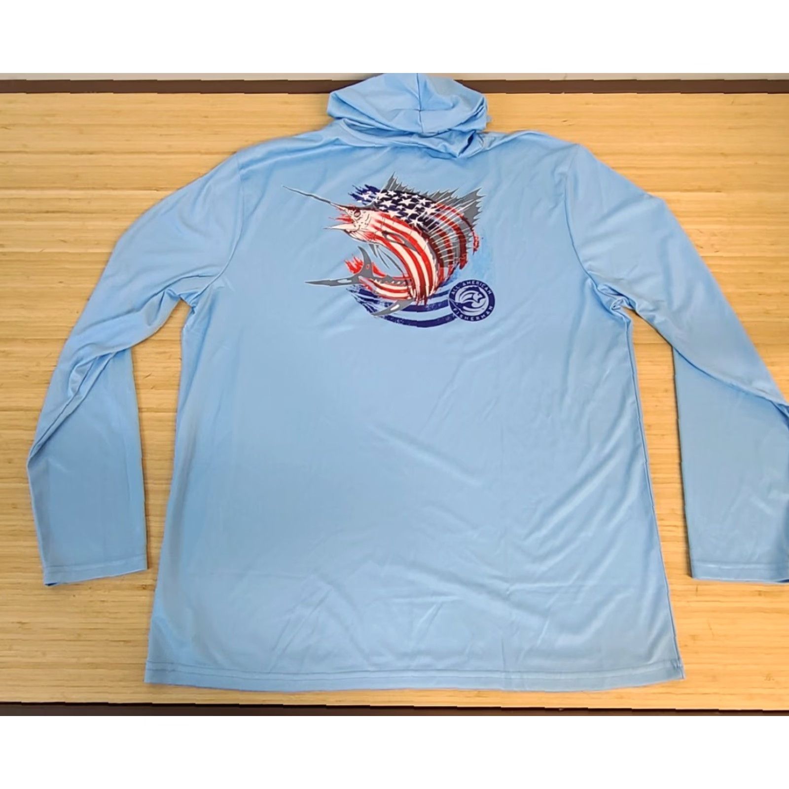 Vintage All American Fisherman Blue XL Crew T-Shirt Longsleeve NWT Men's Size US XL / EU 56 / 4 - 6 Thumbnail
