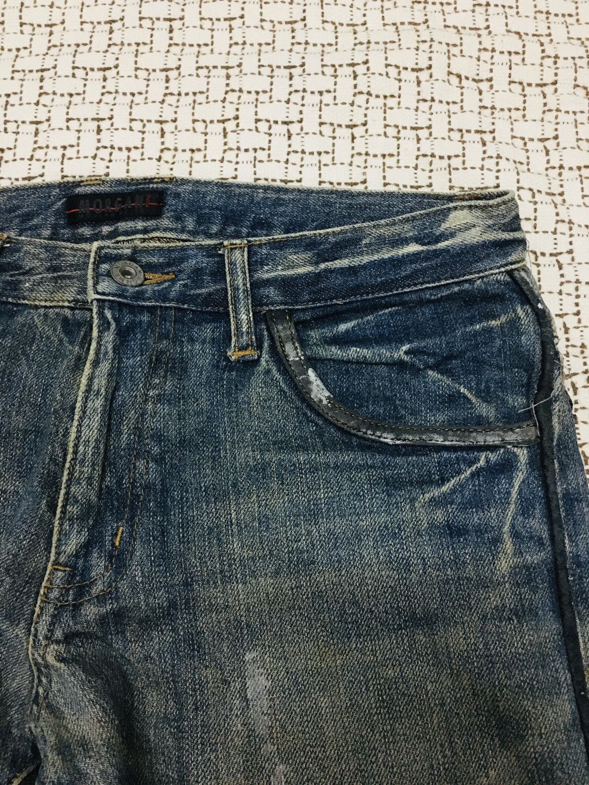 Morgan Homme Morgan Homme Distressed Spiral Cut Jeans (Y01) Size US 32 / EU 48 - 16 Thumbnail