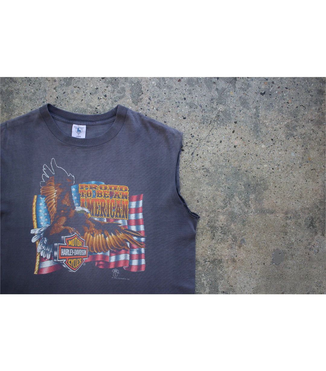 Vintage 1988 Vintage Harley Davidson - Proud Sleeveless T-Shirt Size US L / EU 52-54 / 3 - 7 Thumbnail