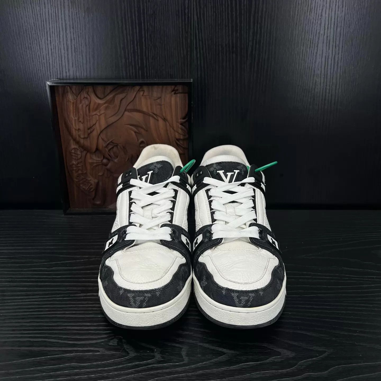 Louis Vuitton LV Trainer Black & White Denim US 8.5 / EU 42.5 Size US 9.5 / EU 42-43 - 4 Thumbnail