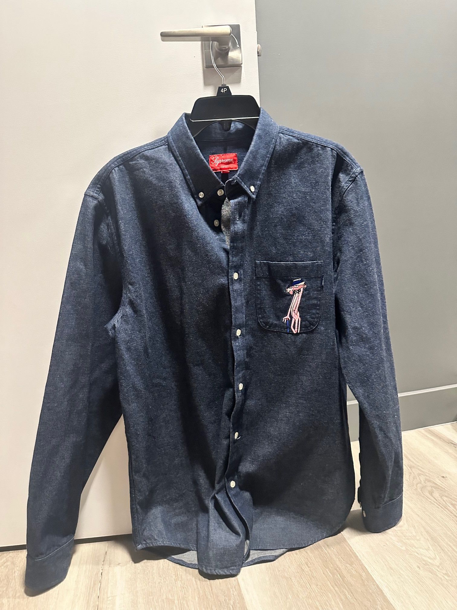 Image of Supreme Pink Panther Denim Shirt (Ss14), Men's (Size XL)