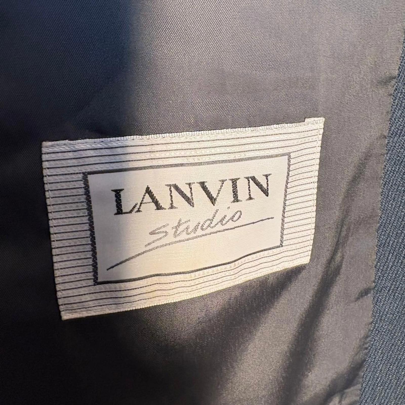 Lanvin Lanvin - Men's Classic Double-Breasted Suit in Dark Grey Size 38R - 6 Thumbnail