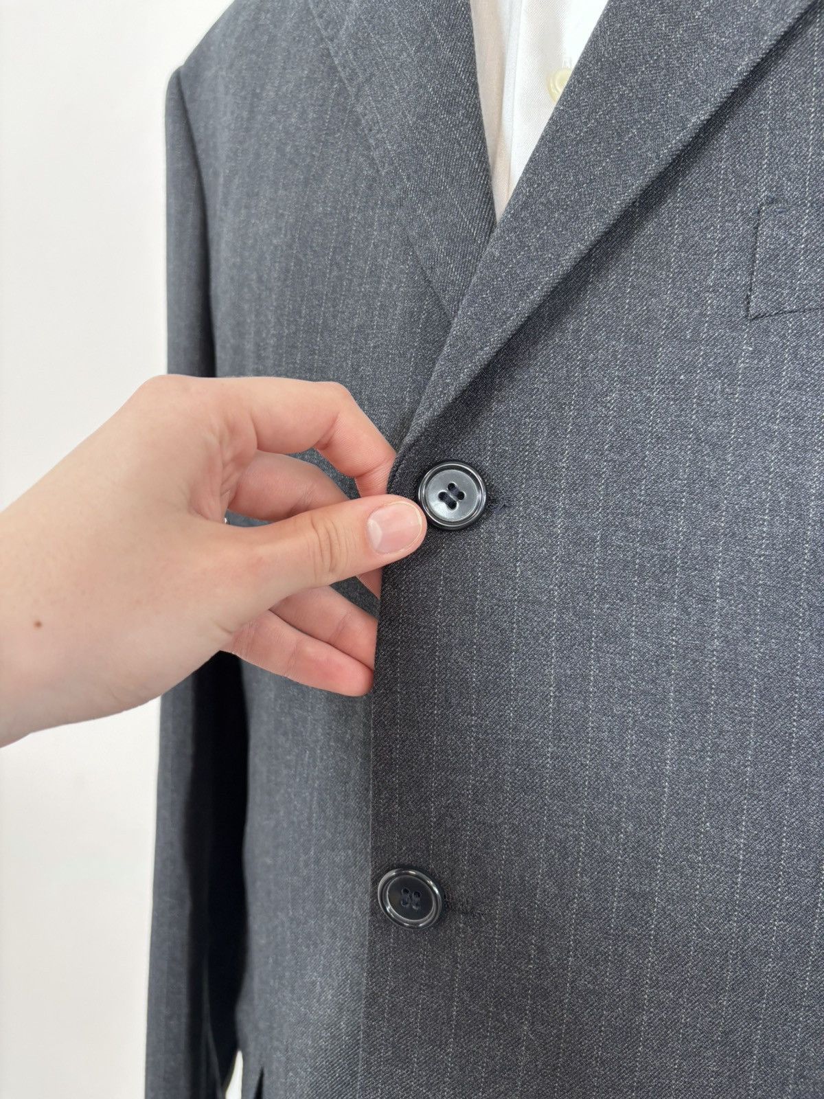 Other Linea Sartoriale Milano Men’s Blue/Grey Wool Blazer Jacket Size 46R - 4 Thumbnail