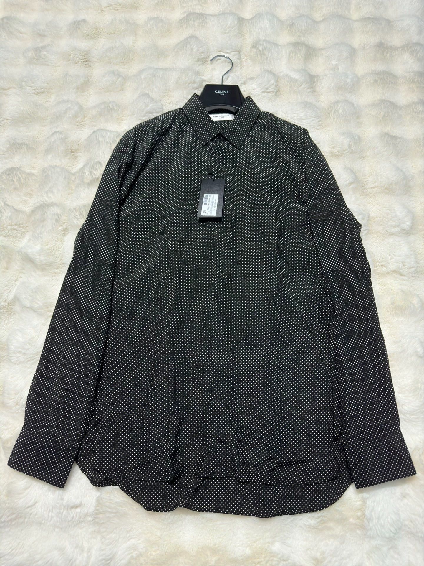 Saint Laurent Paris Saint Laurent Paris Men's silk polka dot shirt Size US S / EU 44-46 / 1 - 1 Thumbnail