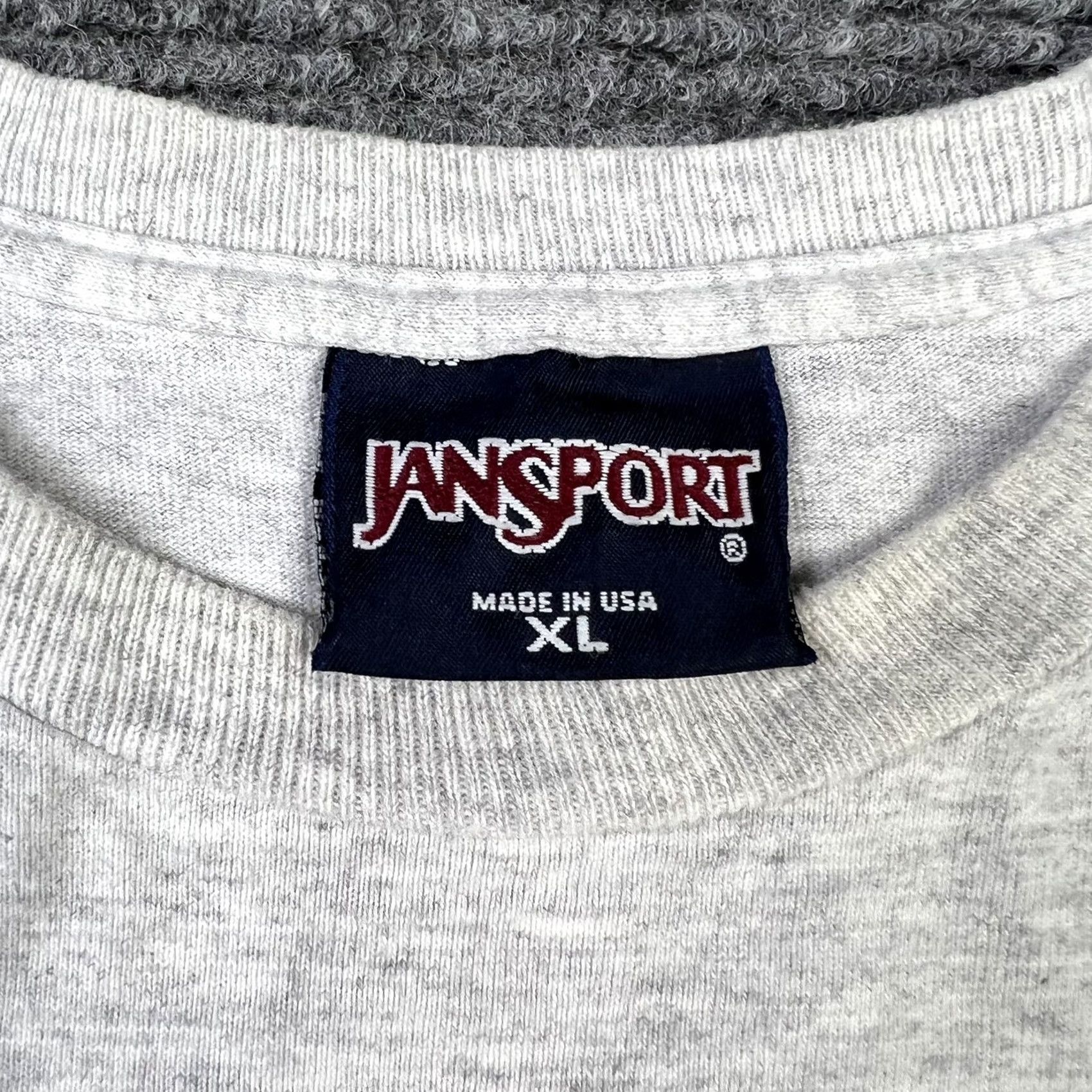 Jansport VINTAGE Jansport UNCG 90s Long Sleeve T Shirt, Gray, XL, Adult, Made In USA, Front Graphic, 3/4 Sleeves, Cotton, Heavy, Thick, Crew Neck, Men Size US XL / EU 56 / 4 - 2 Thumbnail