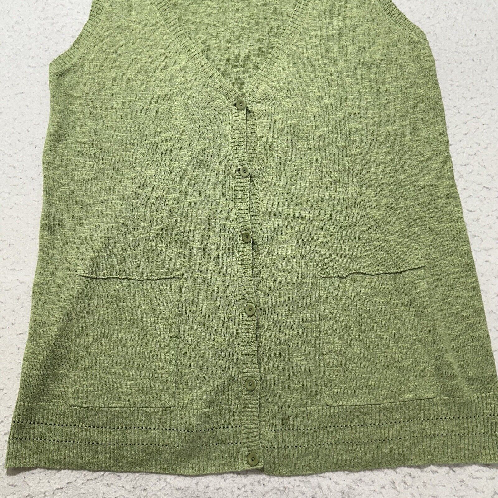 Eileen Fisher Eileen Fisher Large Linen Slub Cardigan Sweater Green Size L / US 10 / IT 46 - 7 Thumbnail