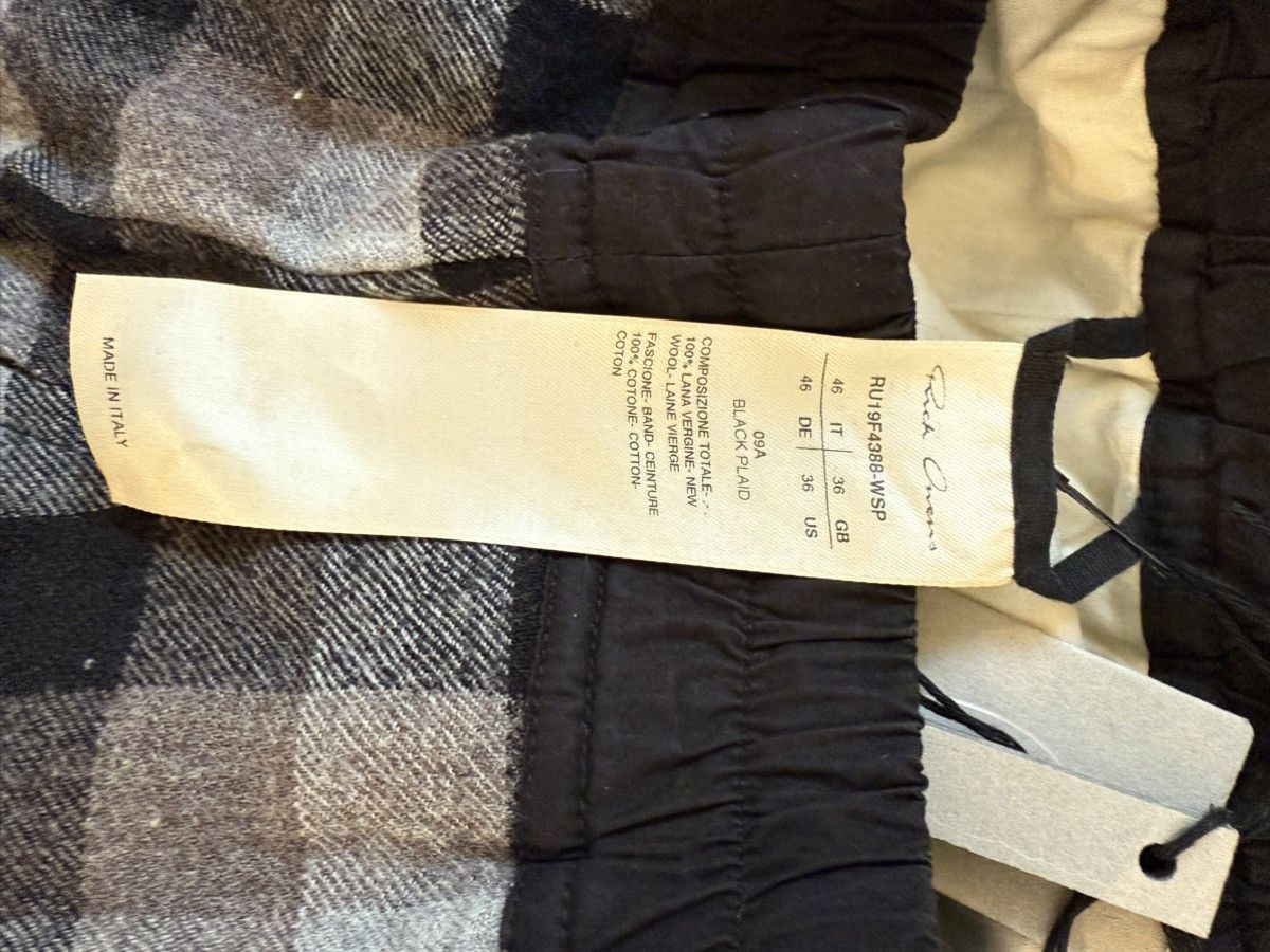 Rick Owens "TRACK PANTS" // LARRY // Plaid Wool Joggers Size US 30 / EU 46 - 5 Thumbnail