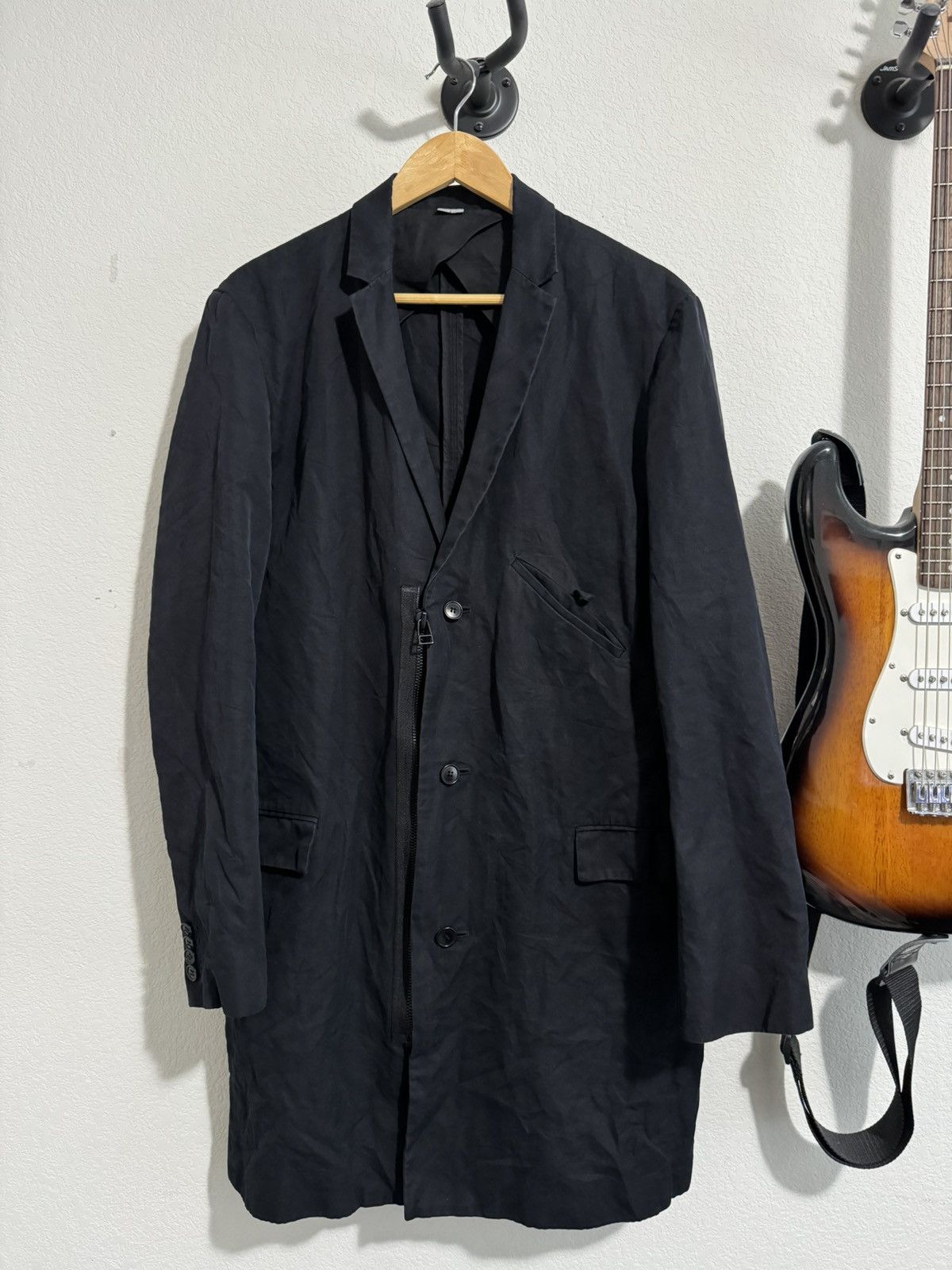 image of Helmut Lang Cotton Parka/coat in Black, Men's (Size Large)