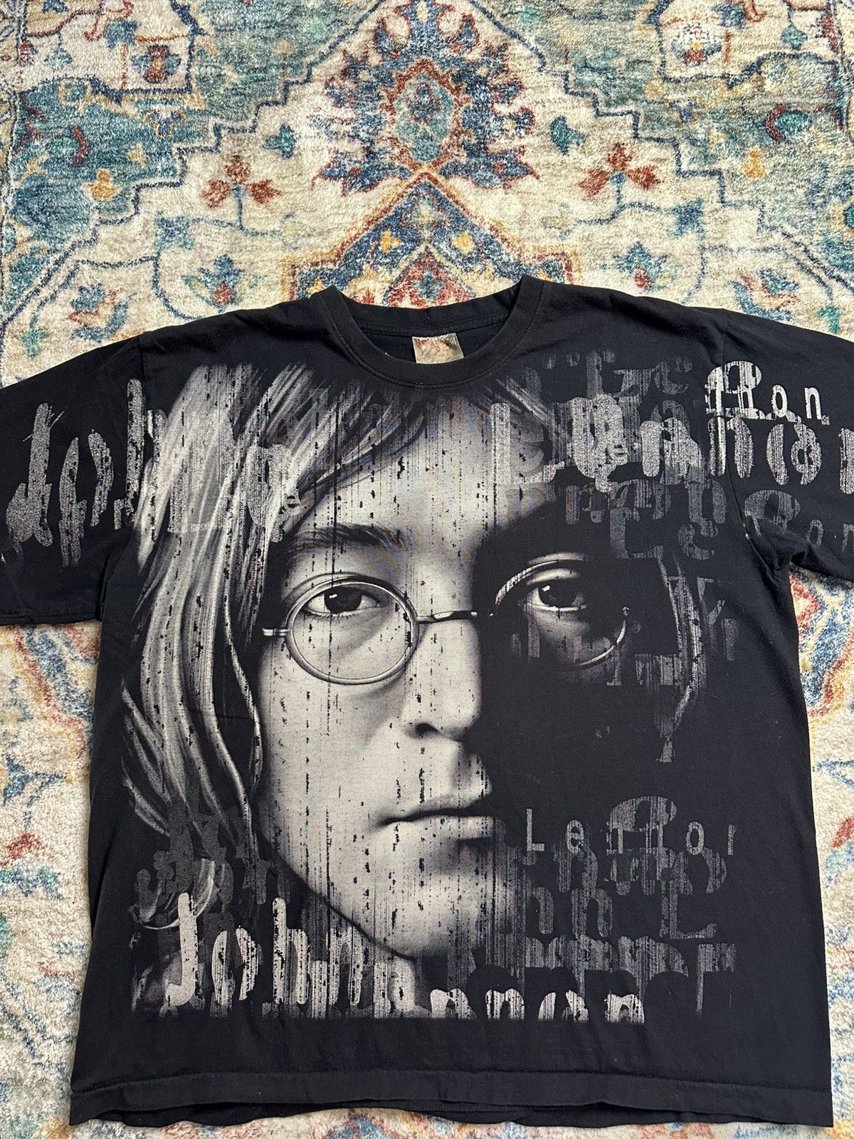 Band Tees × Vintage Vintage John Lennon Big Face All Over Print T-shirt Size XXL Size US XXL / EU 58 / 5 - 4 Thumbnail