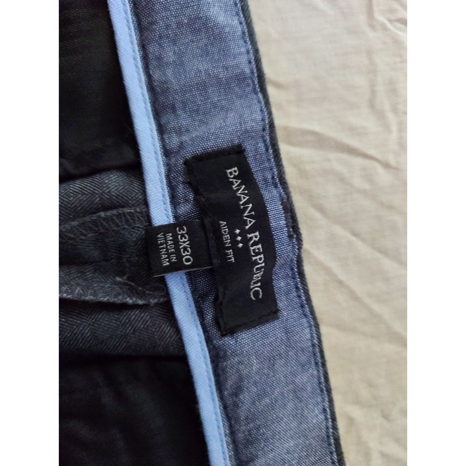 Banana Republic Banana Republic Mens Khaki Dress Pants 33x30 34x30 Cotton Slack Chino Trouser Size US 33 - 3 Thumbnail
