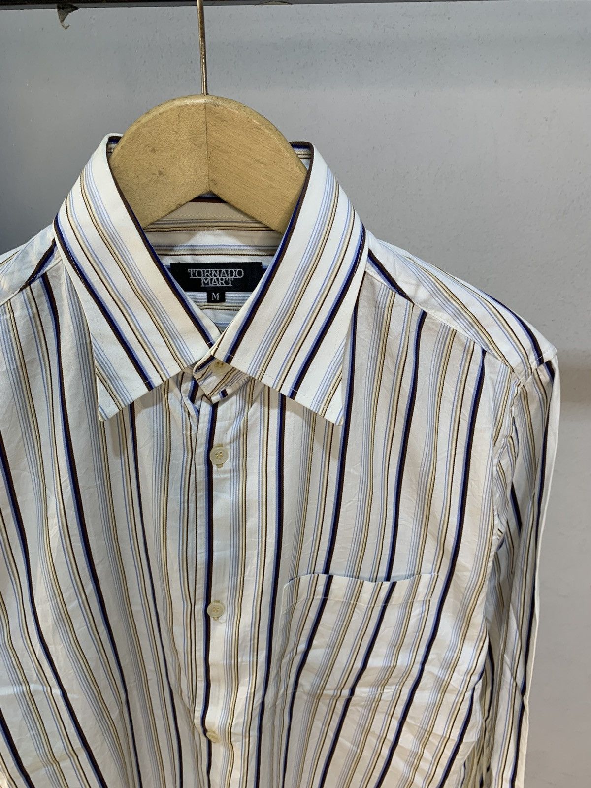 Tornado Mart Tornado Mart Stripe Shirt Size US M / EU 48-50 / 2 - 2 Thumbnail