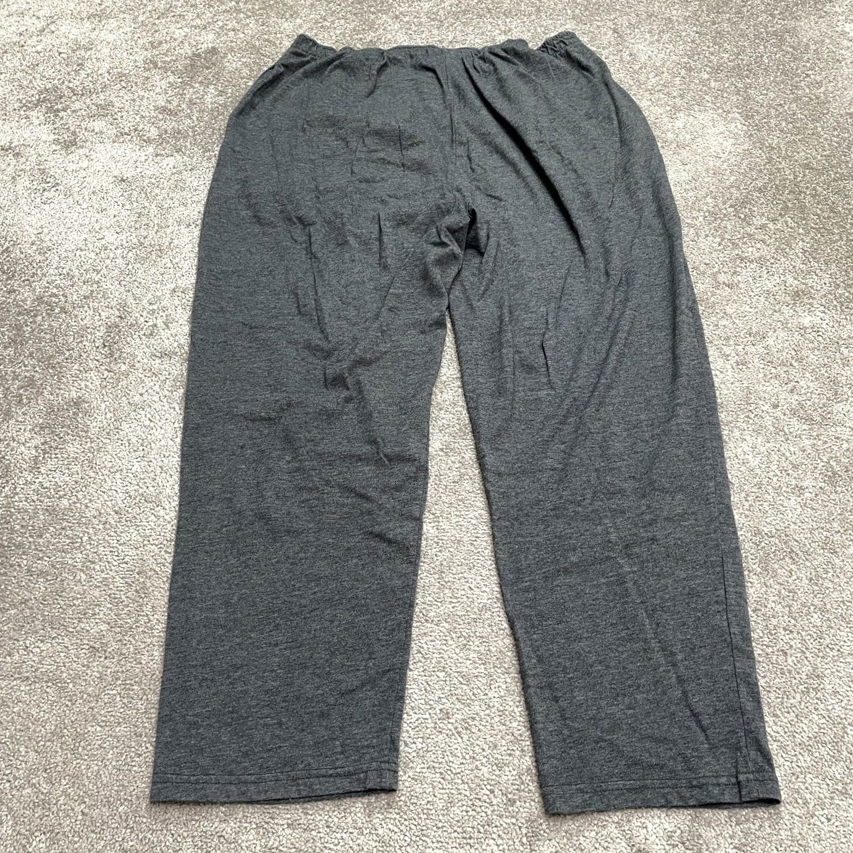 Vintage Bobbie Brooks Lounge Sweatpants Womens 20W Gray Wide Leg Elastic Casual 36x28 Size 42" / US 20 - 2 Thumbnail