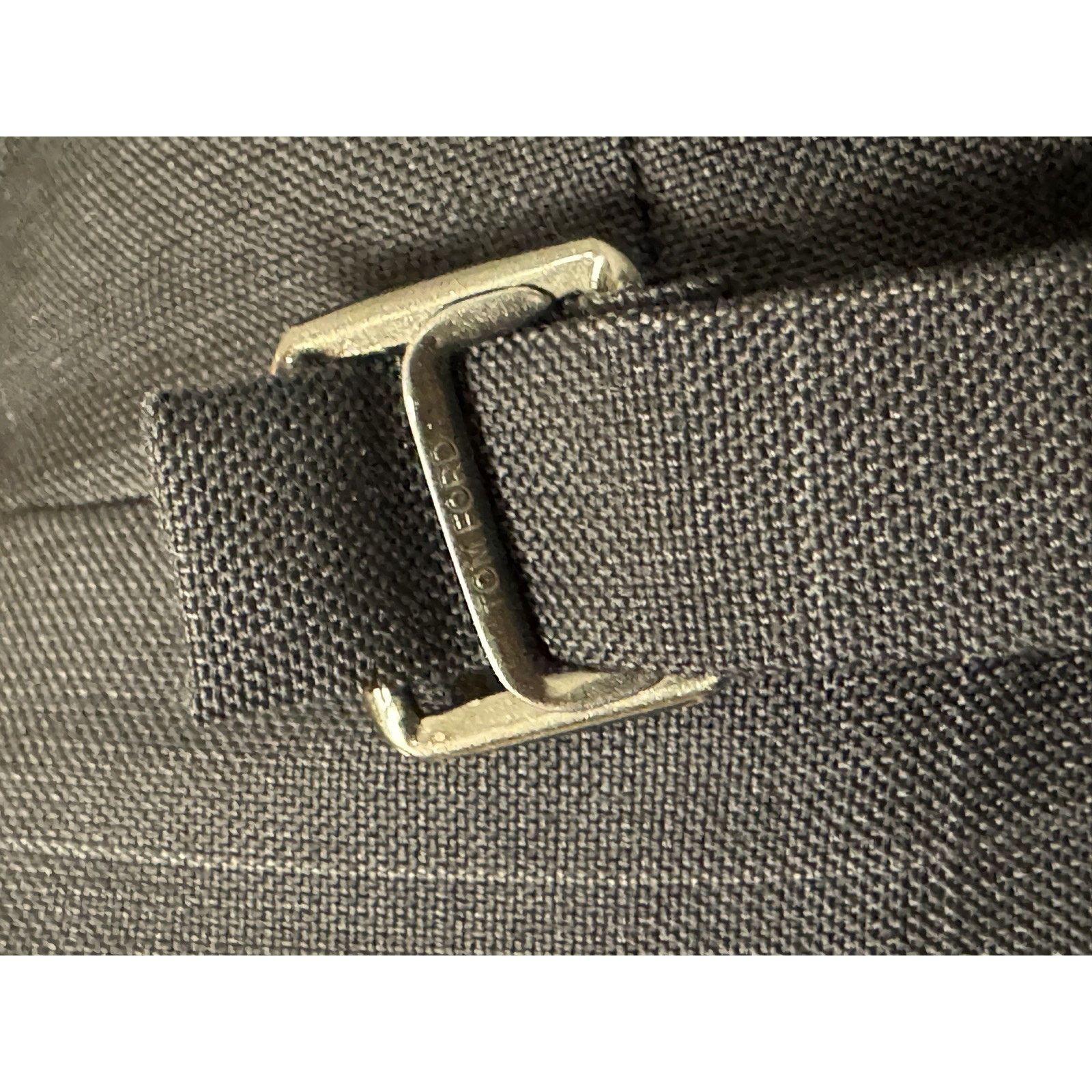 Tom Ford Tom Ford Navy Windowpane Suit 2 Pc Peak 48R 39x30 WoolMohair Size 48R - 7 Thumbnail