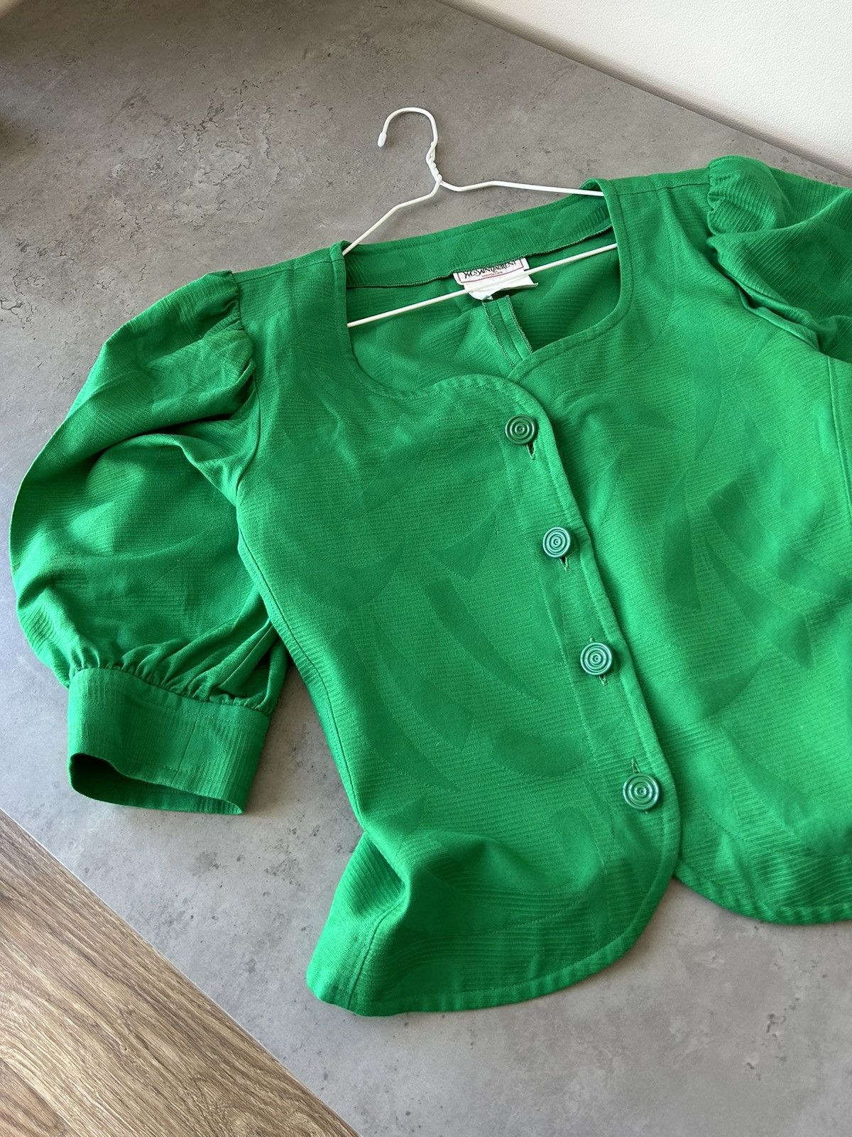 Yves Saint Laurent Yves Saint Lauren Vintage elegant green blazer old money Size M / US 6-8 / IT 42-44 - 8 Thumbnail