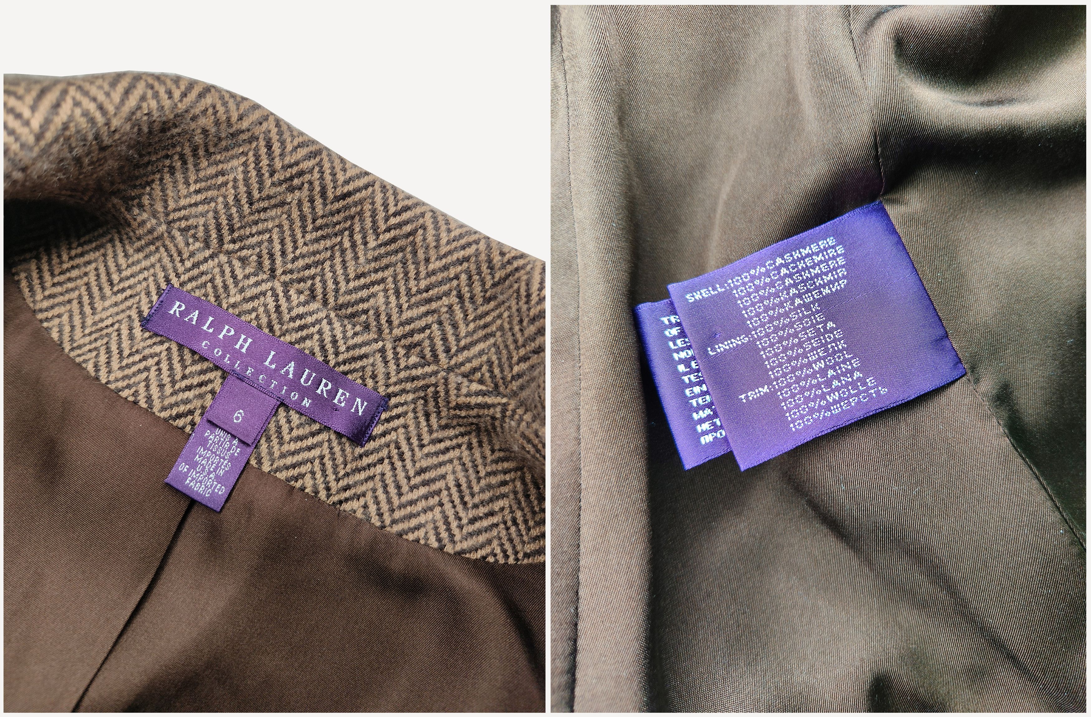 Ralph Lauren Purple Label RALPH LAUREN COLLECTION _ F/W 2003 _CASHMERE _ HERRINGBONE Size M / US 6-8 / IT 42-44 - 9 Thumbnail