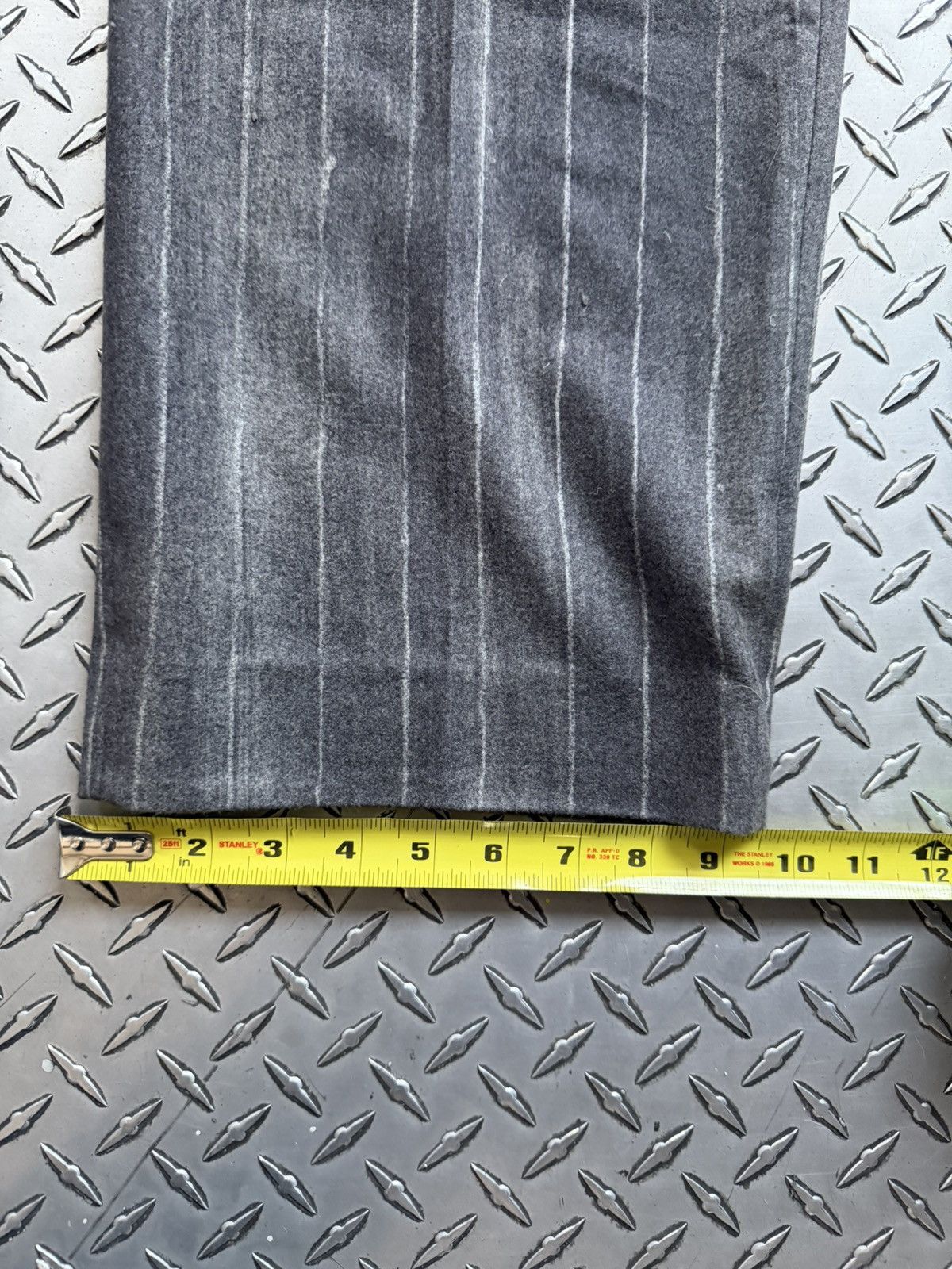 Versace Versace Grey Chalk Stripe Pleated Wool Pants Size US 32 / EU 48 - 5 Thumbnail