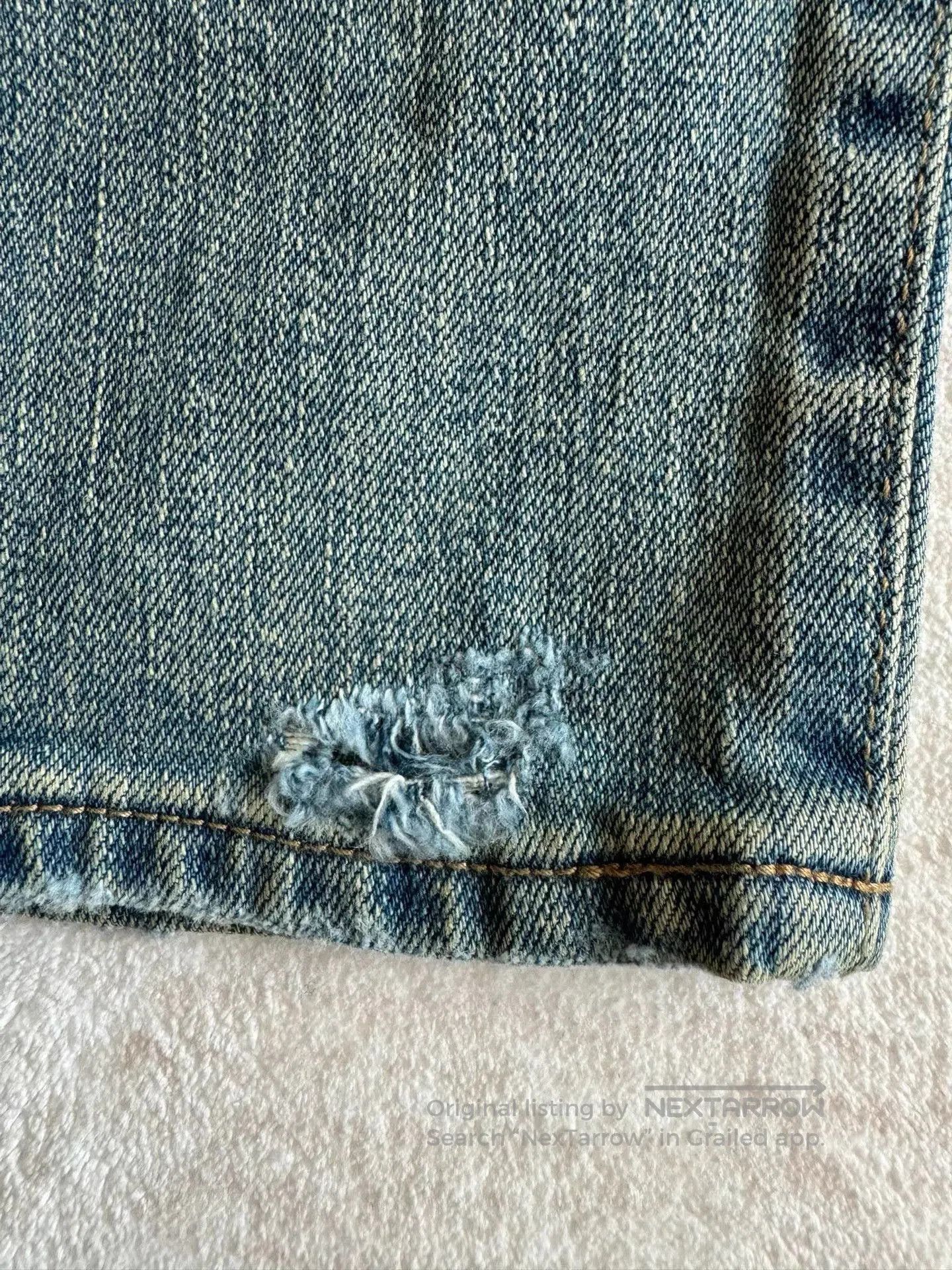 Saint Laurent Paris Distressed Blue Denim Pants Size 30. Size US 30 / EU 46 - 5 Thumbnail