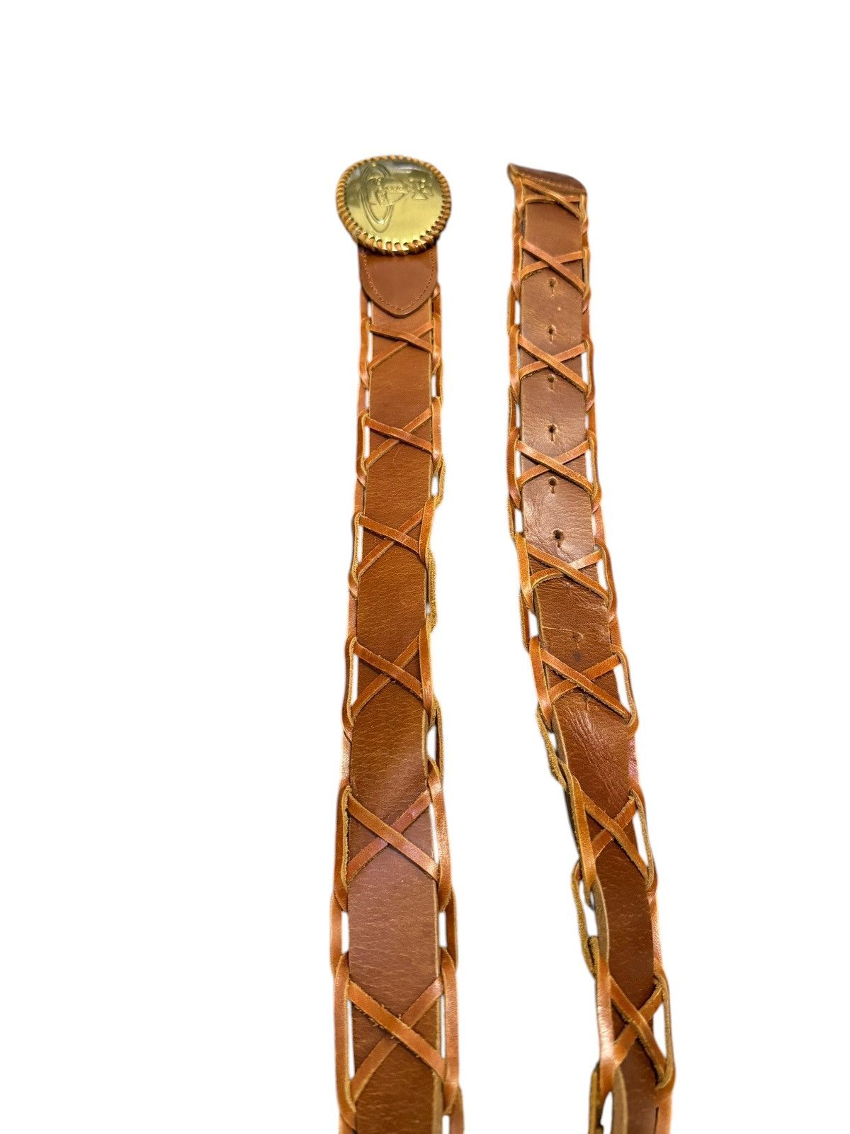 Vivienne Westwood Vivienne Westwood Signature Orb Buckle Leather Belt Size 32 - 4 Thumbnail