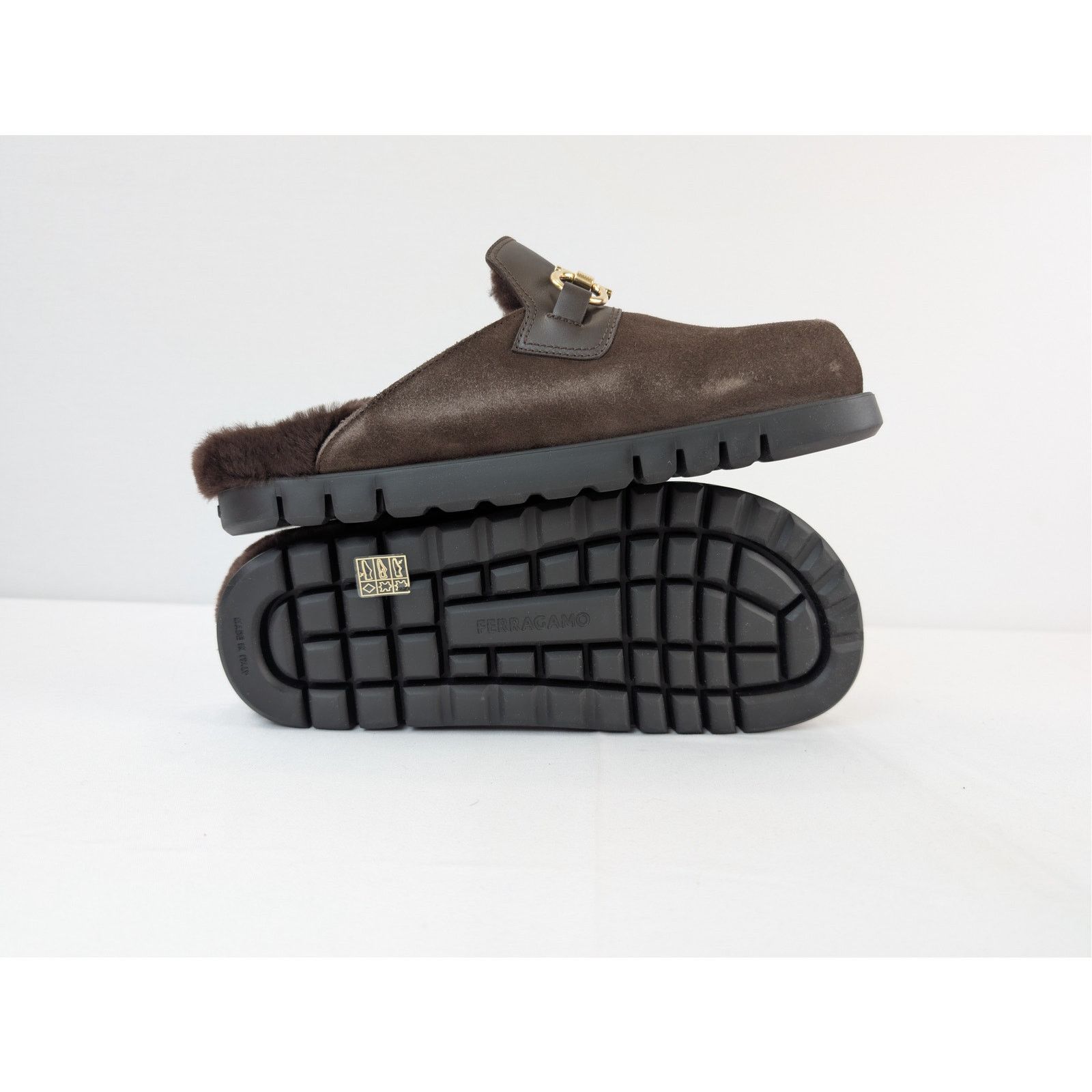 Salvatore Ferragamo o1rshd1 T. Moro 23 Calf Mules in Brown Size US 8 / EU 41 - 12 Thumbnail
