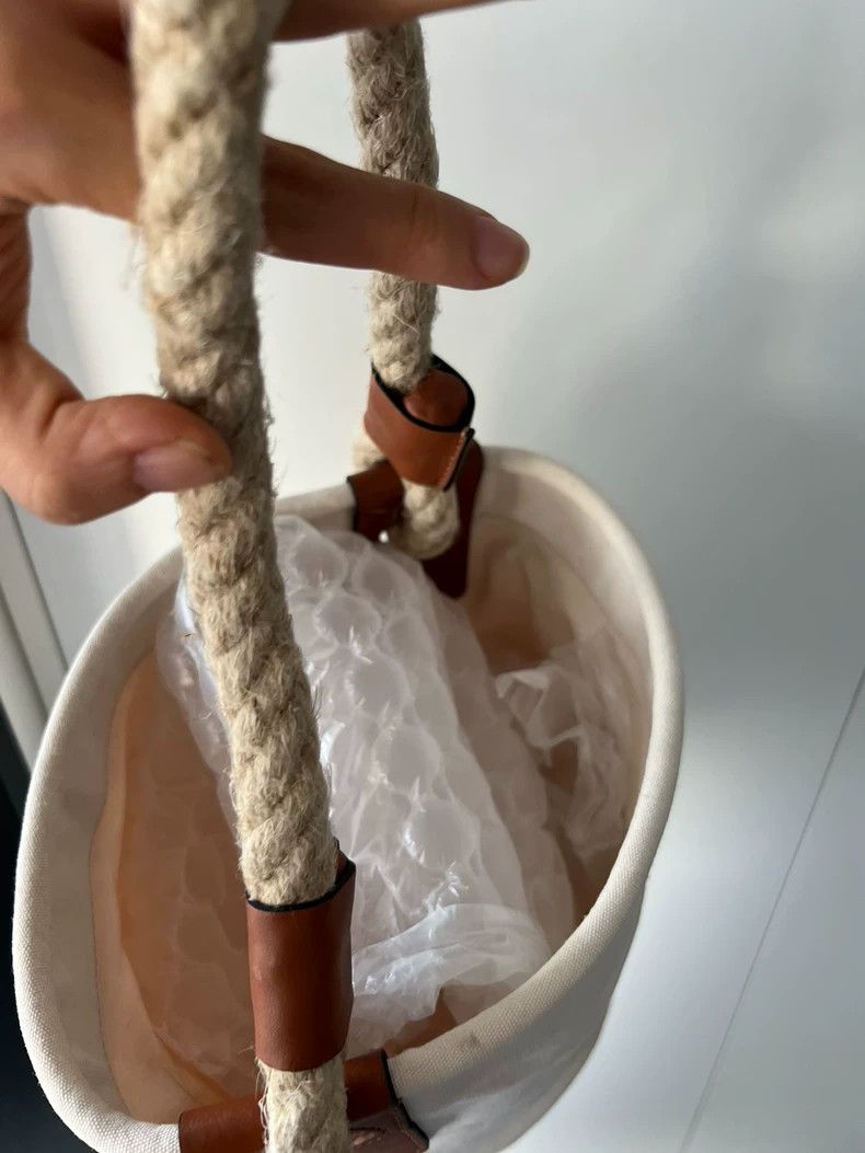 Loewe loewe Canvas patchwork hemp rope handle bucket bag 2503-Nex Size ONE SIZE - 5 Thumbnail