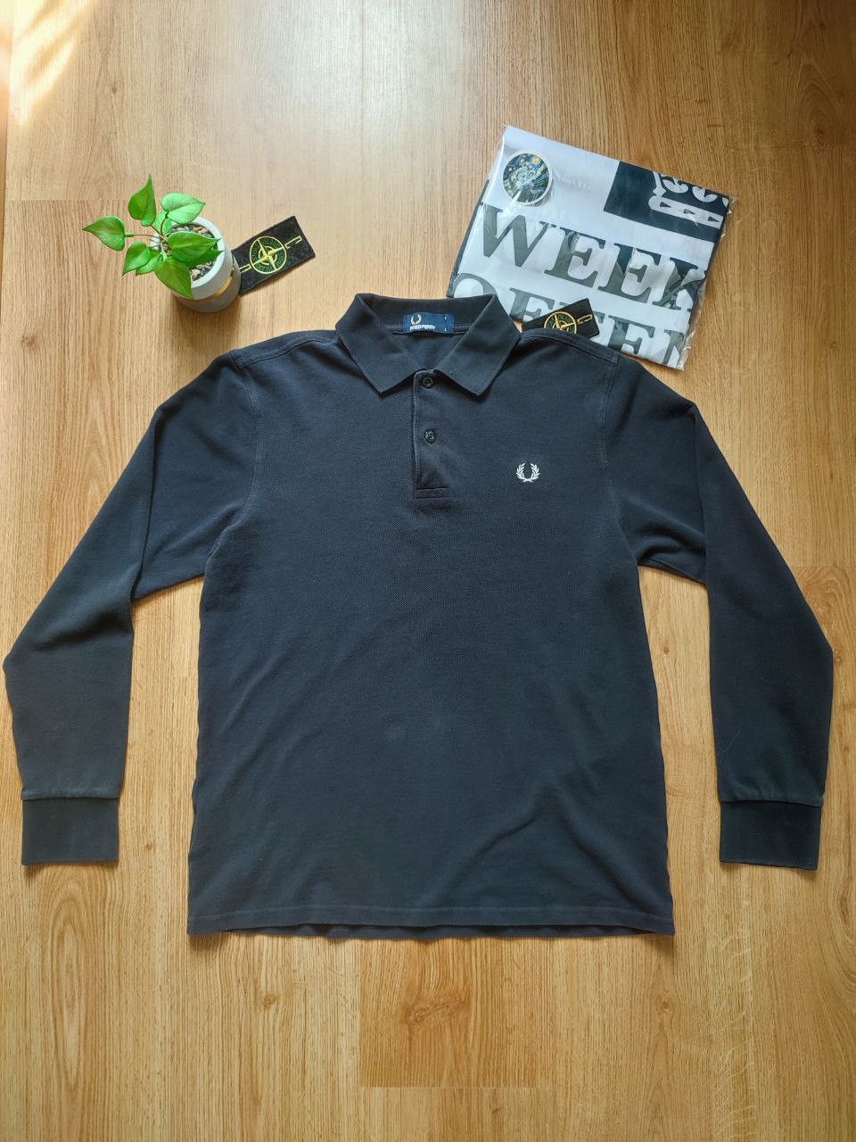 Fred Perry Fred Perry Mens Long Sleeve Polo Shirt In Black Size US L / EU 52-54 / 3 - 1 Thumbnail