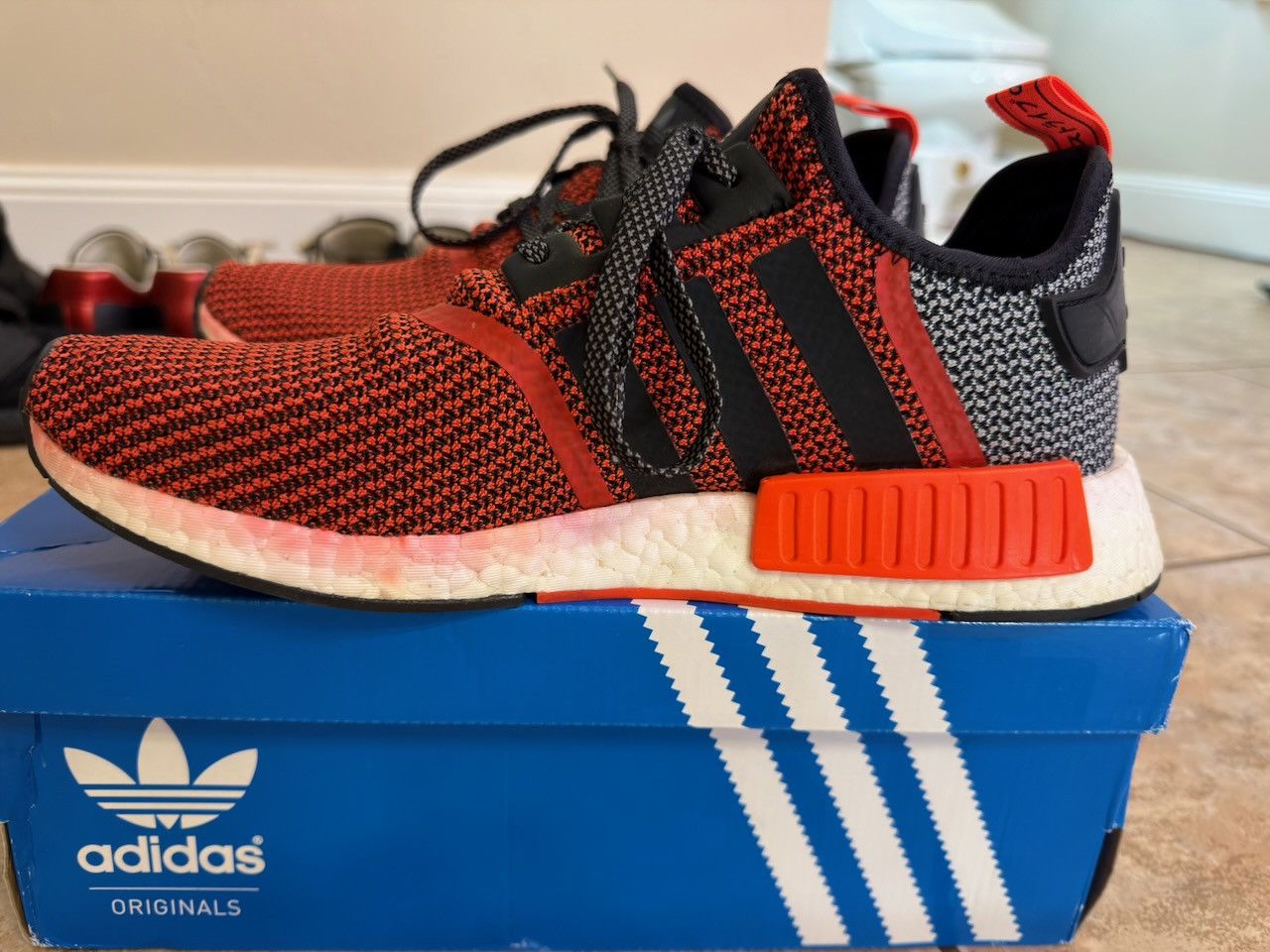 Adidas adidas NMD R1 Lush Red S79158 Size US 11 / EU 44 - 12 Thumbnail