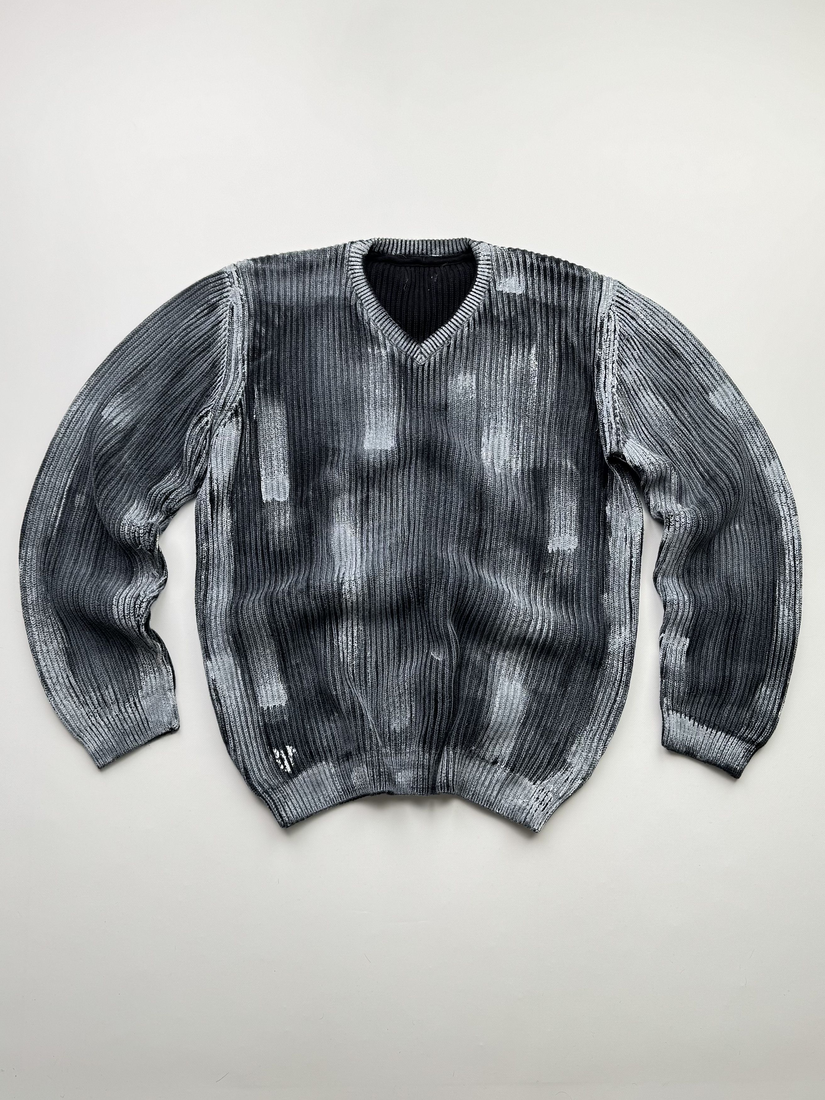 Vintage Vintage Faded Ribbed Sweater B338(V172)E2 Size US L / EU 52-54 / 3 - 1 Thumbnail