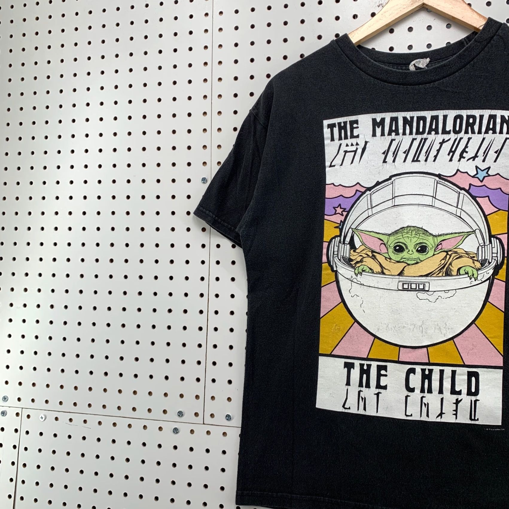 Vintage The Mandalorian Child Shirt Black Adult Small Short Sleeve Movie TEE 20x25 Size US S / EU 44-46 / 1 - 3 Thumbnail