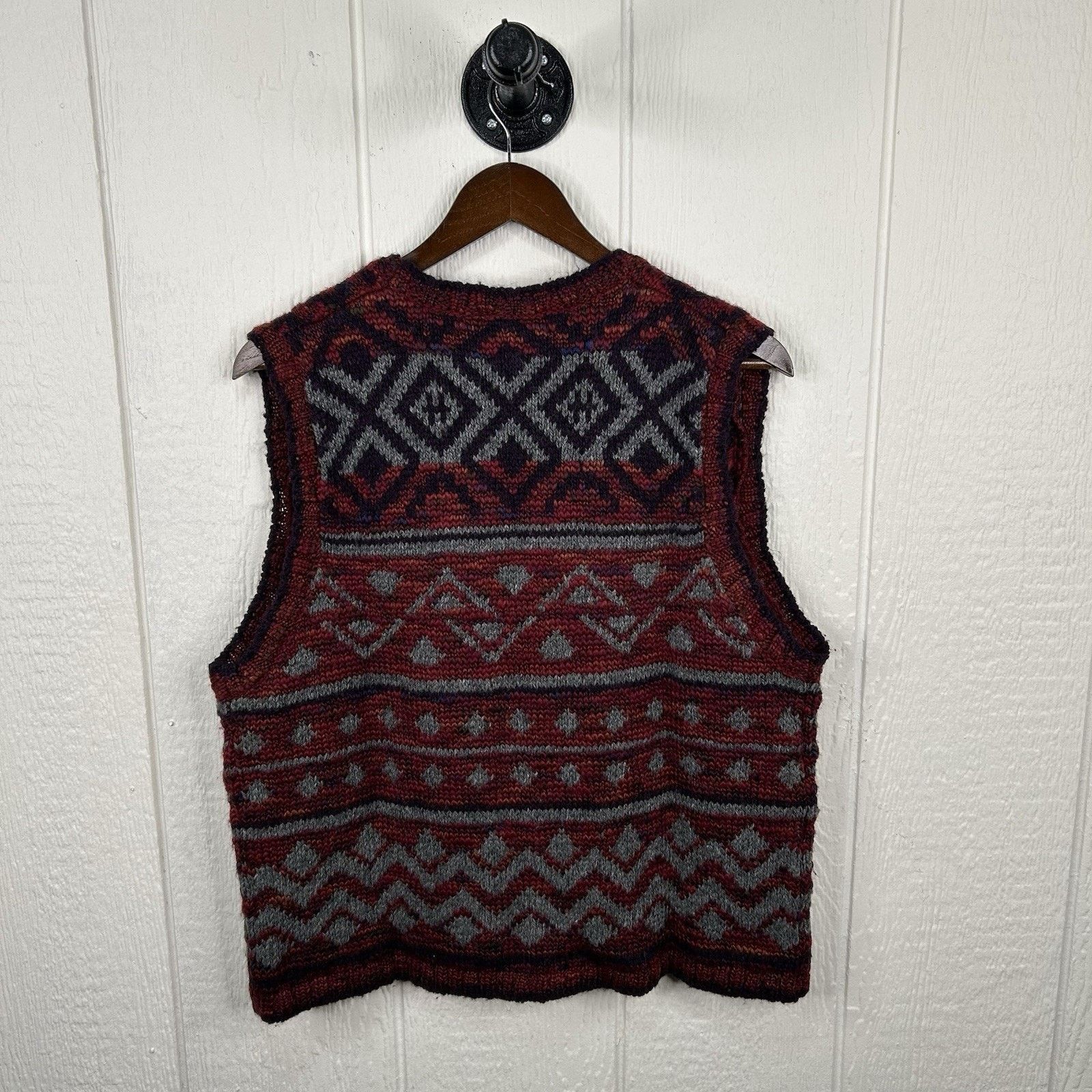 & Other Stories Vintage St. John’s Bay Aztec Style Zip-Up Sweater Vest Large Size L / US 10 / IT 46 - 3 Thumbnail