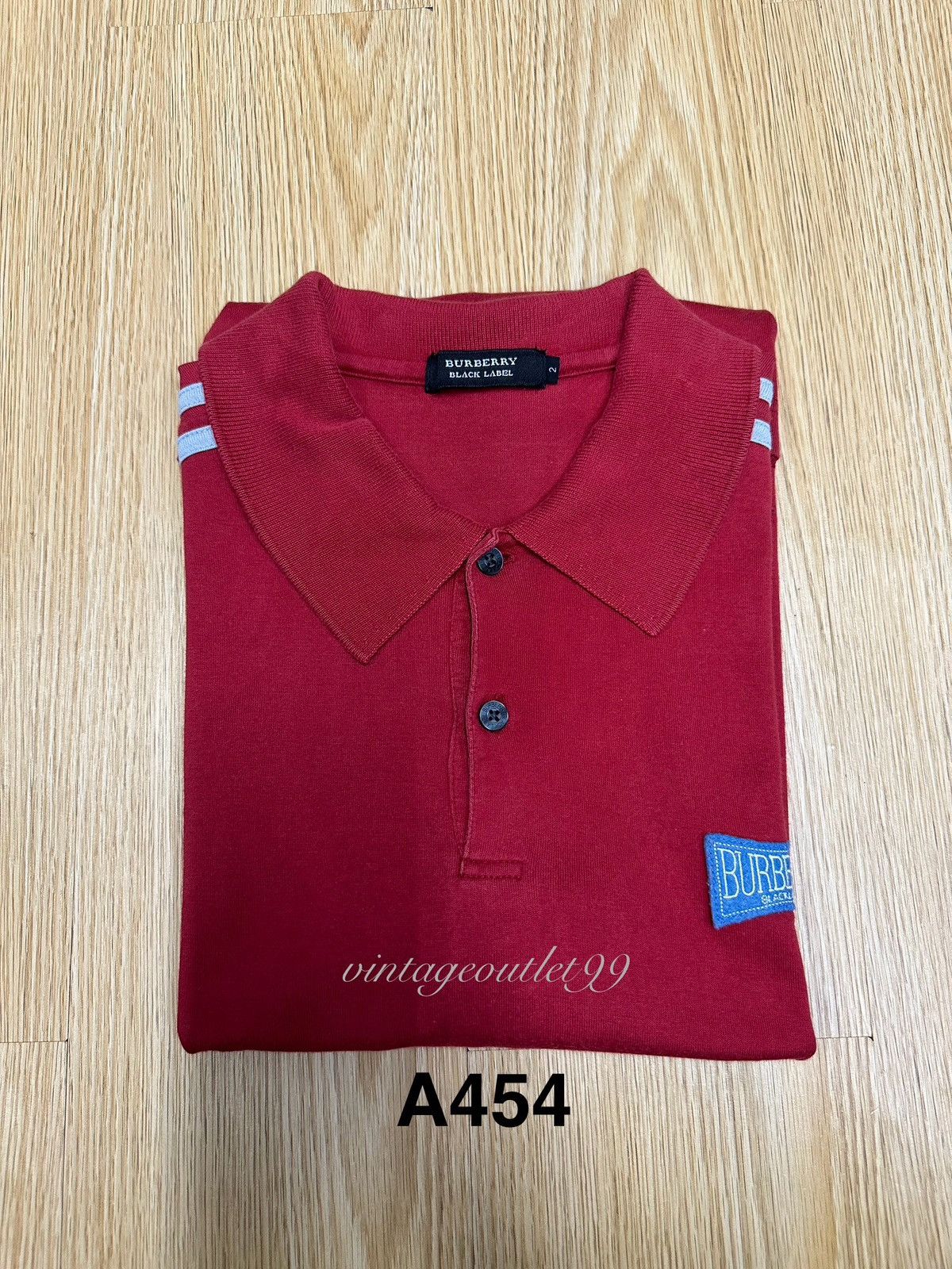 Burberry Burberry Black Label Red Polo Shirt A454 Size US S / EU 44-46 / 1 - 12 Thumbnail