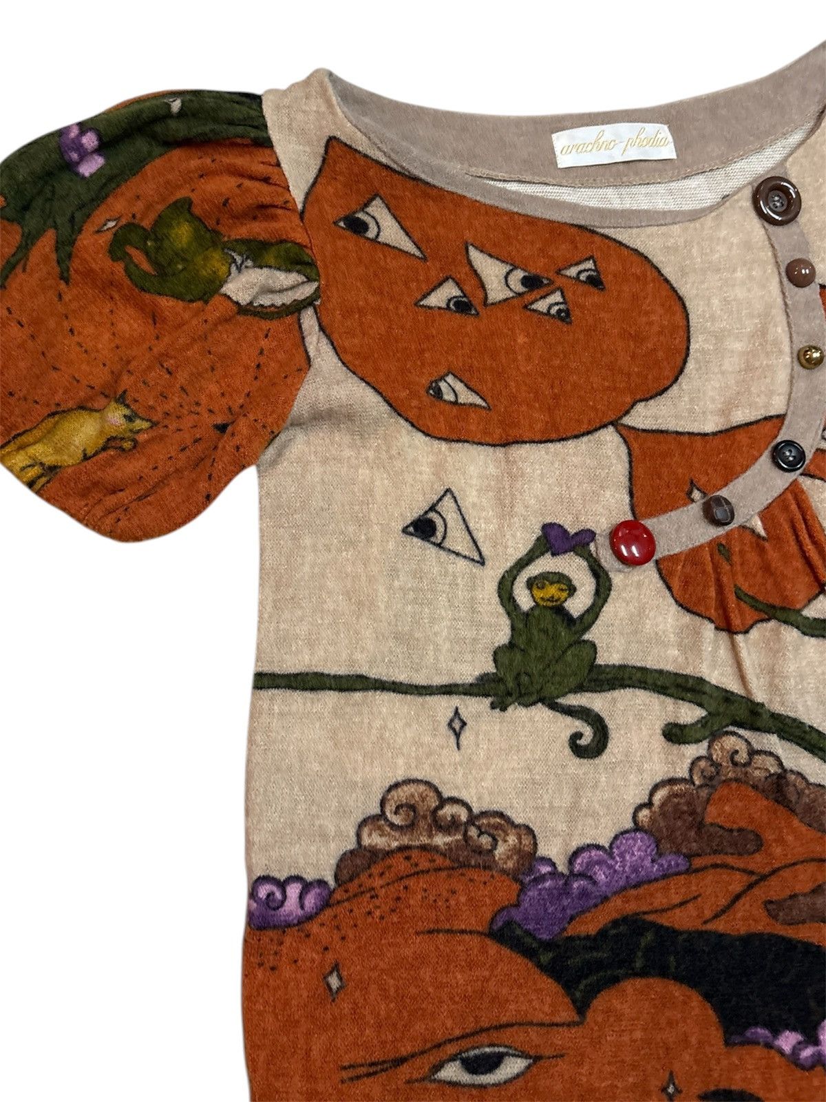 Japanese Brand Tsumori Chisato Issey Miyake inspired printed dress Size M / US 6-8 / IT 42-44 - 8 Thumbnail