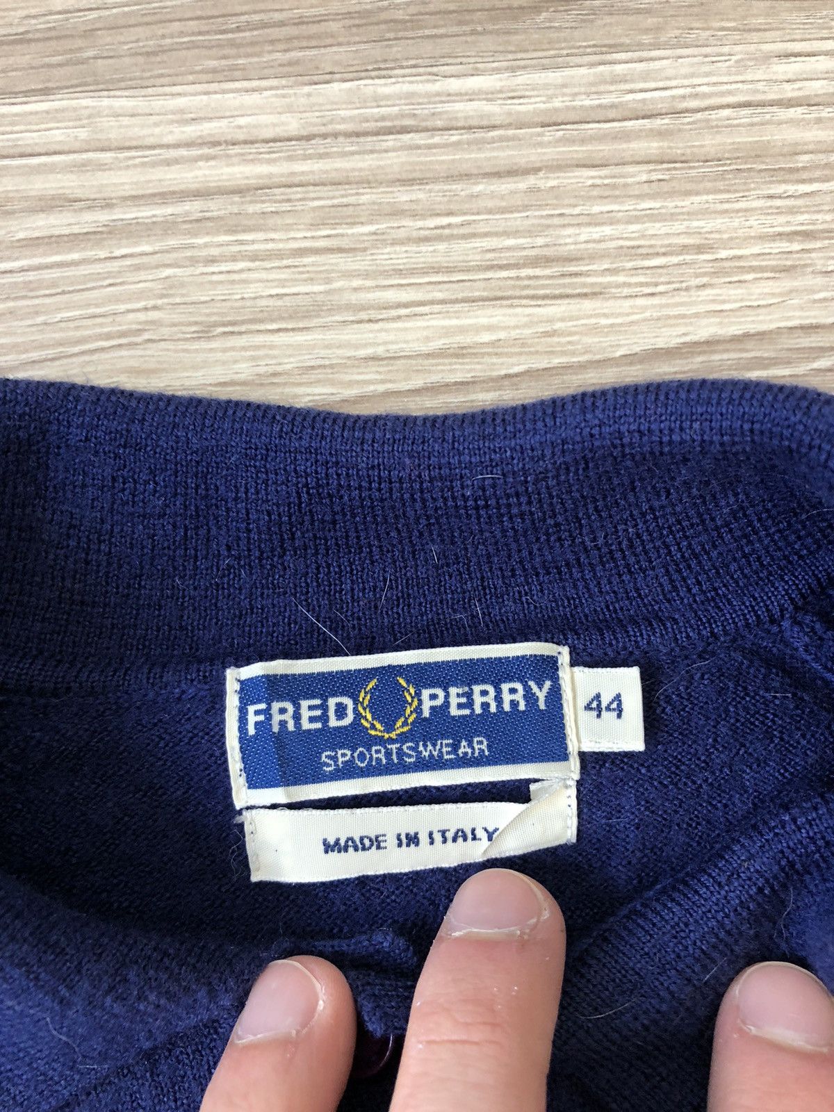 Fred Perry × Vintage Vintage Fred Perry Wool Long Sleeve Sweater Made in Italy Size US S / EU 44-46 / 1 - 5 Thumbnail