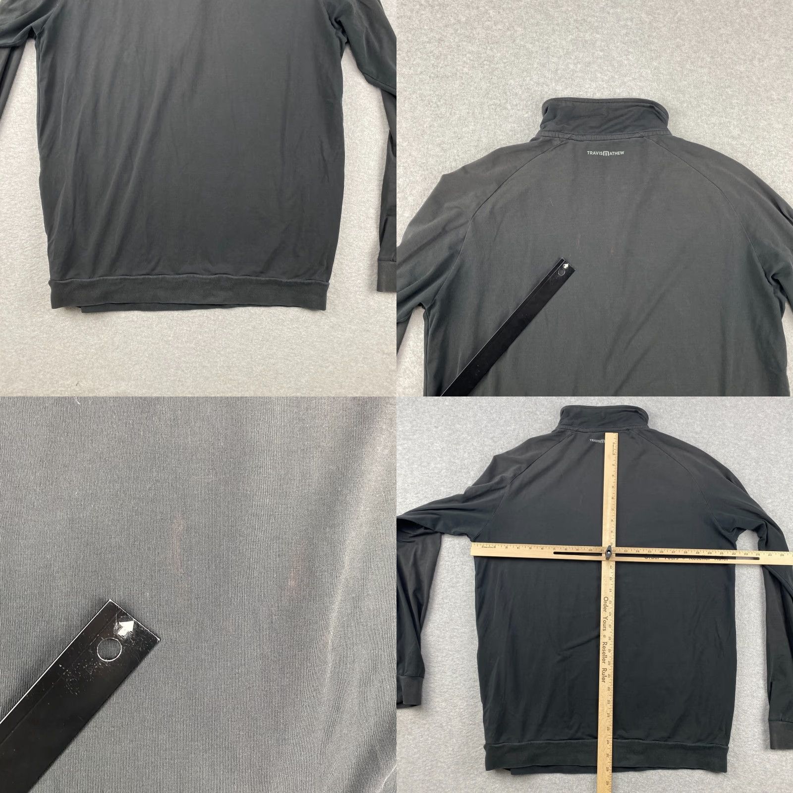 TravisMathew Travis Mathew 1/4 Zip Pullover Large L Mens Black Golf Performance Sweater Size US L / EU 52-54 / 3 - 8 Thumbnail