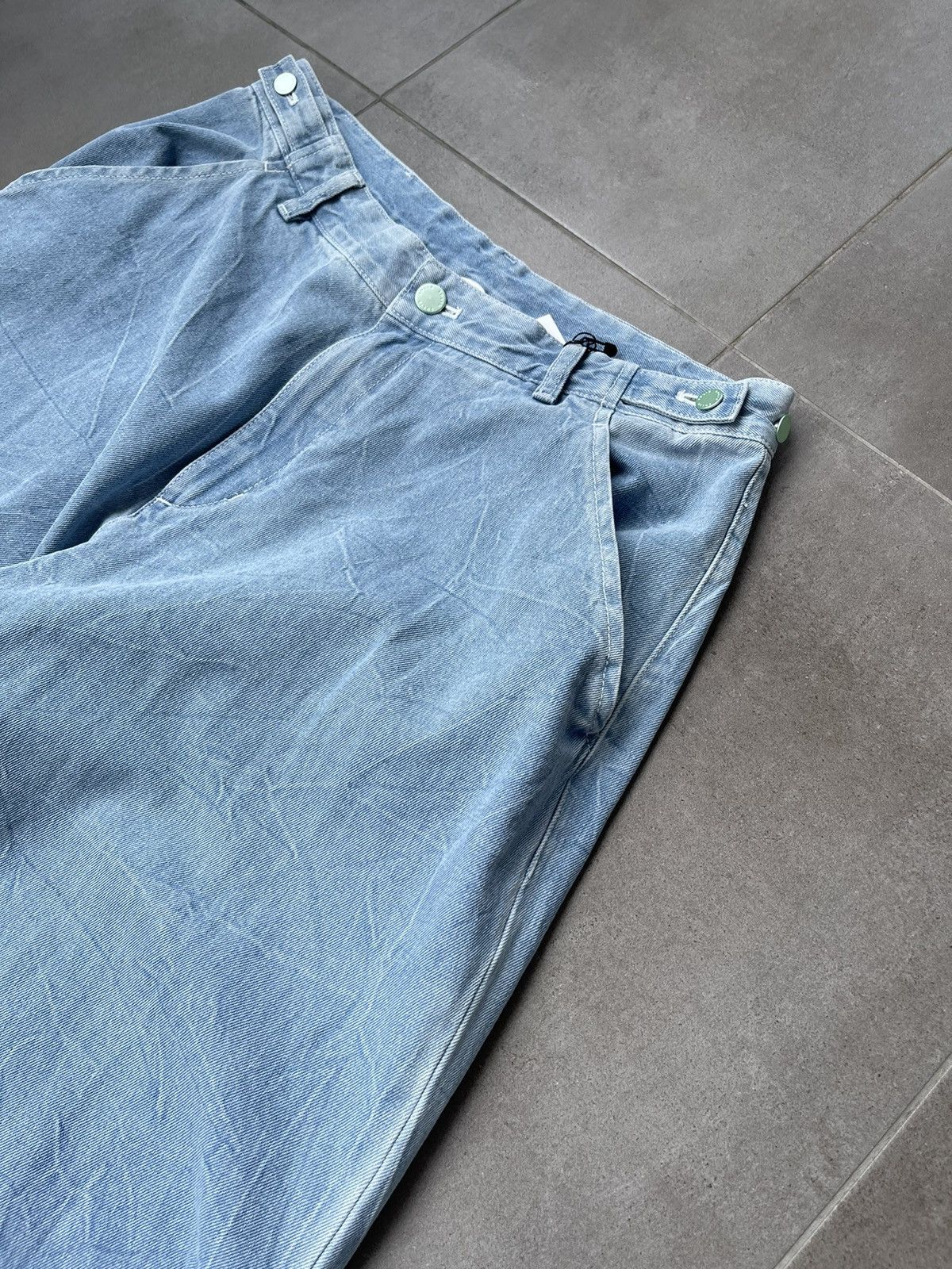 Solid Homme × Wooyoungmi !DS! SS23 Solid Homme Washed Indigo Denim Pants Size US 34 / EU 50 - 11 Thumbnail
