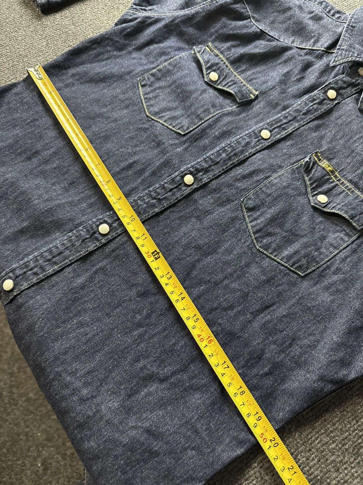 Lee Lee Slim Western Cowboy USA Denim Shirt Blue Snap Button L Size US L / EU 52-54 / 3 - 15 Thumbnail