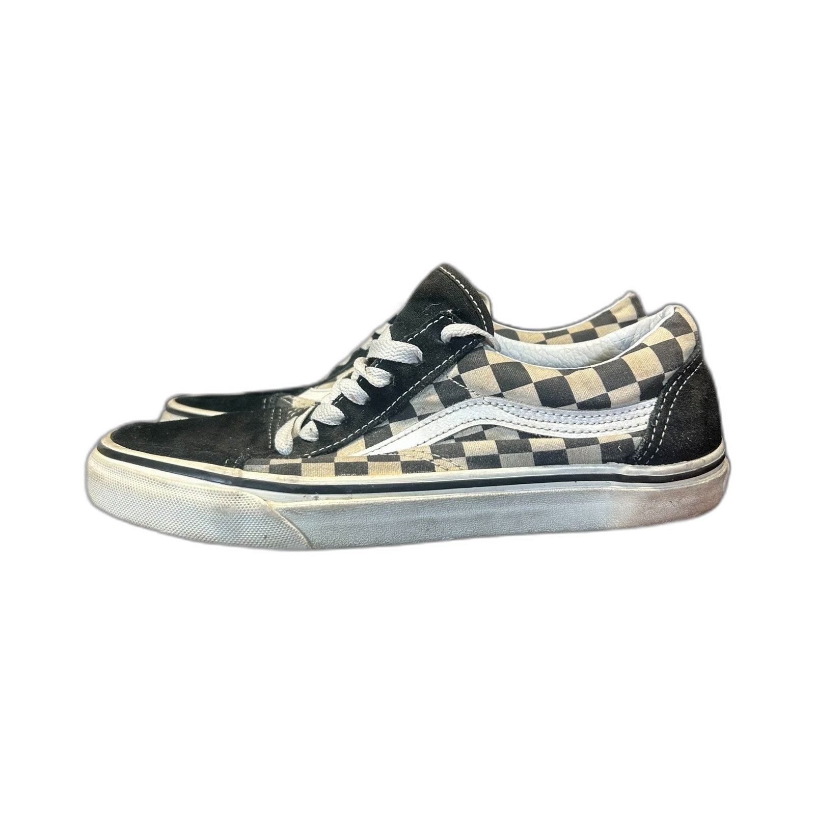 Vans Vans Old Skool Low Top Blue White Checkered Sneakers Women's Size US 7.5 / EU 40-41 - 6 Thumbnail