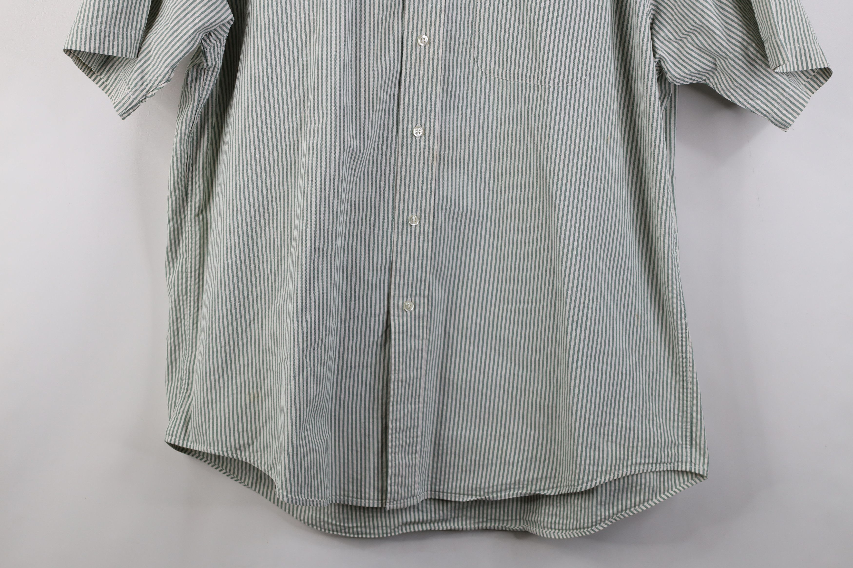 Brooks Brothers Vintage 90s Brooks Brothers Short Sleeve Button Down Shirt Size US L / EU 52-54 / 3 - 3 Thumbnail